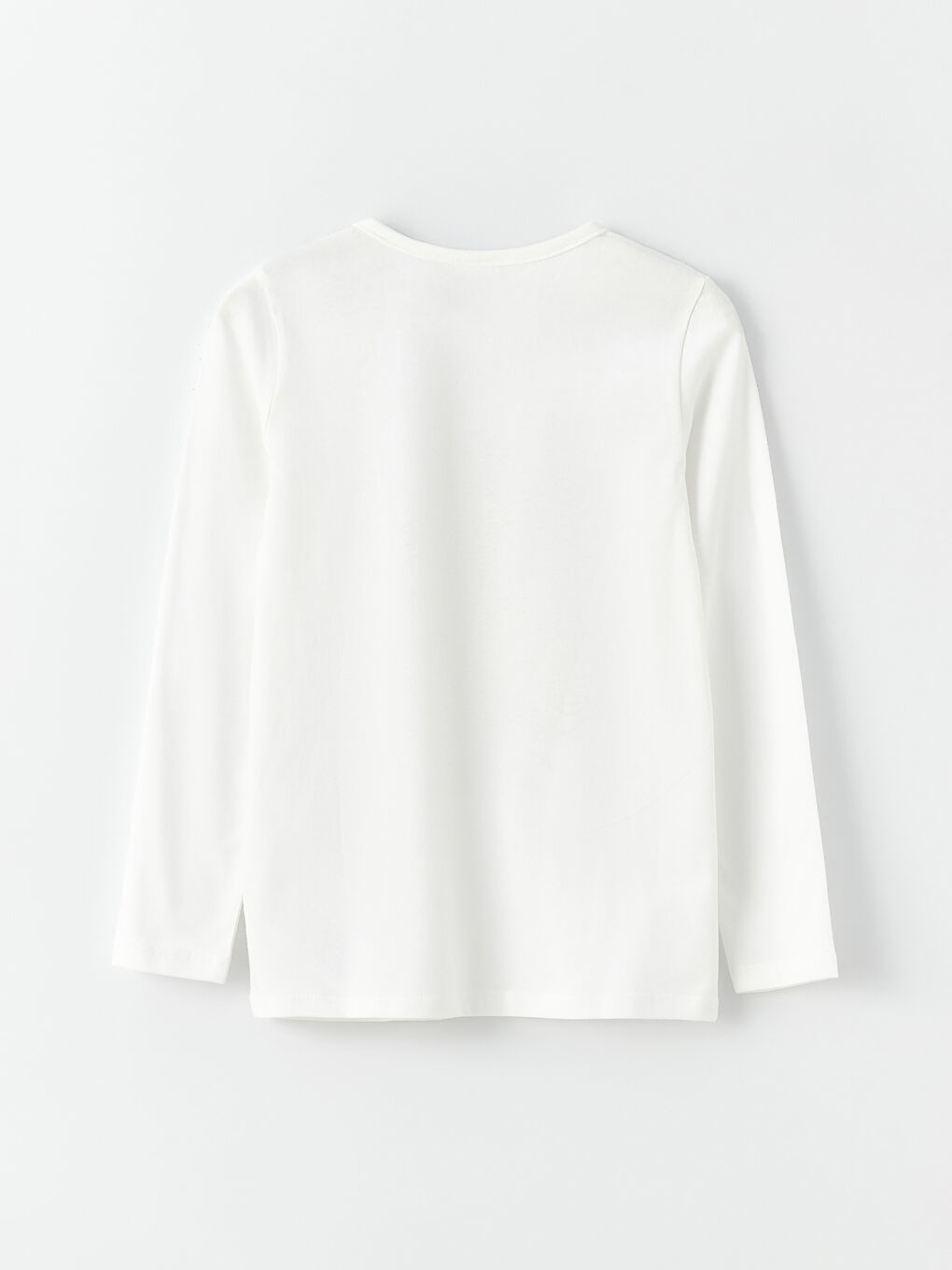 طقم بيجامة للبنات ياقة دائرية كم طويل مطبوع-2