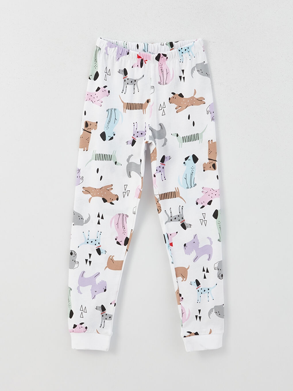 Crew Neck Printed Short Sleeve Girls' Pyjama Set-2