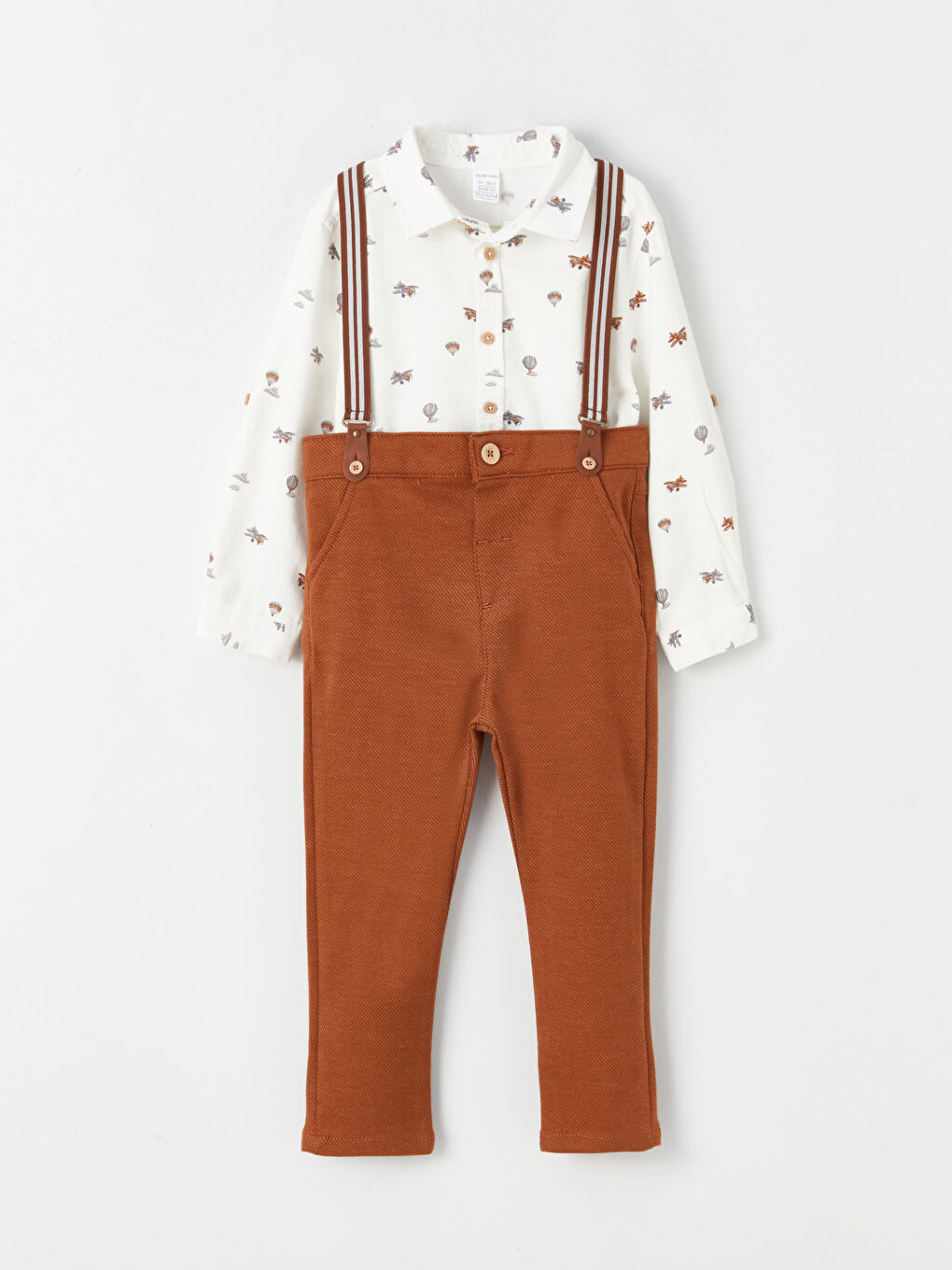 LC Waikiki Košulja, Pantalone, Tregeri Set od 3 - Bebe Dečaci -W38378Z1-LRA