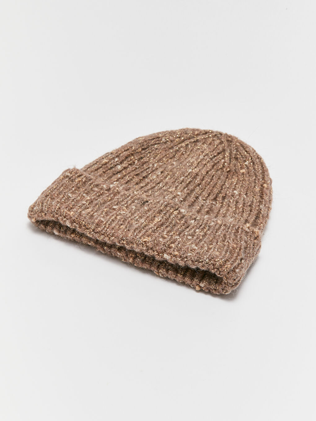 Kahverengi Kadın Triko Bere-4