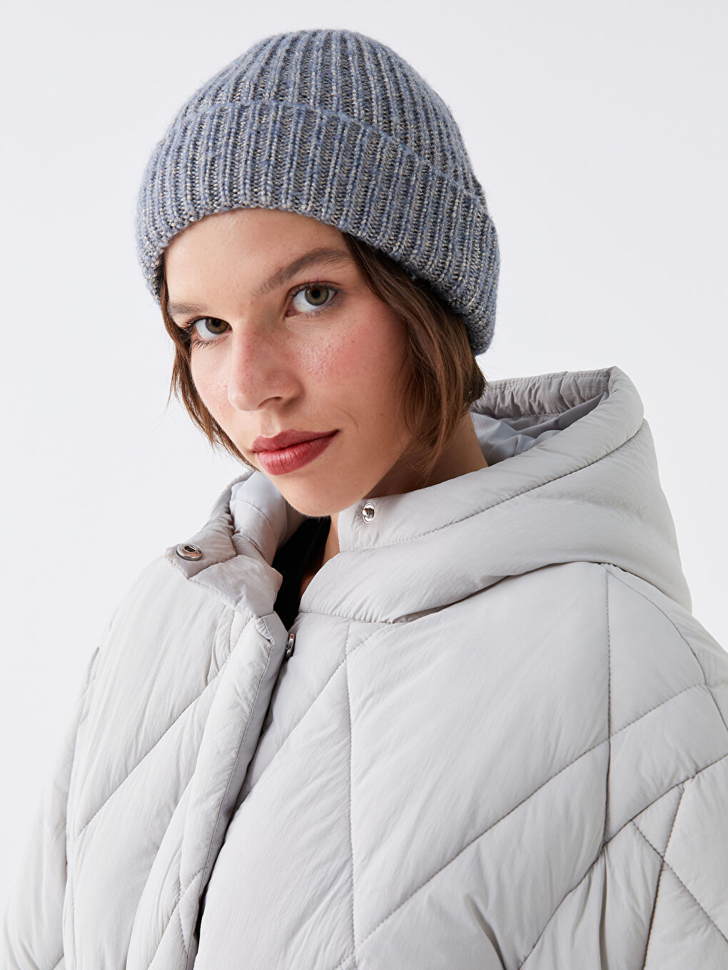 Mavi Triko Kadın Bere