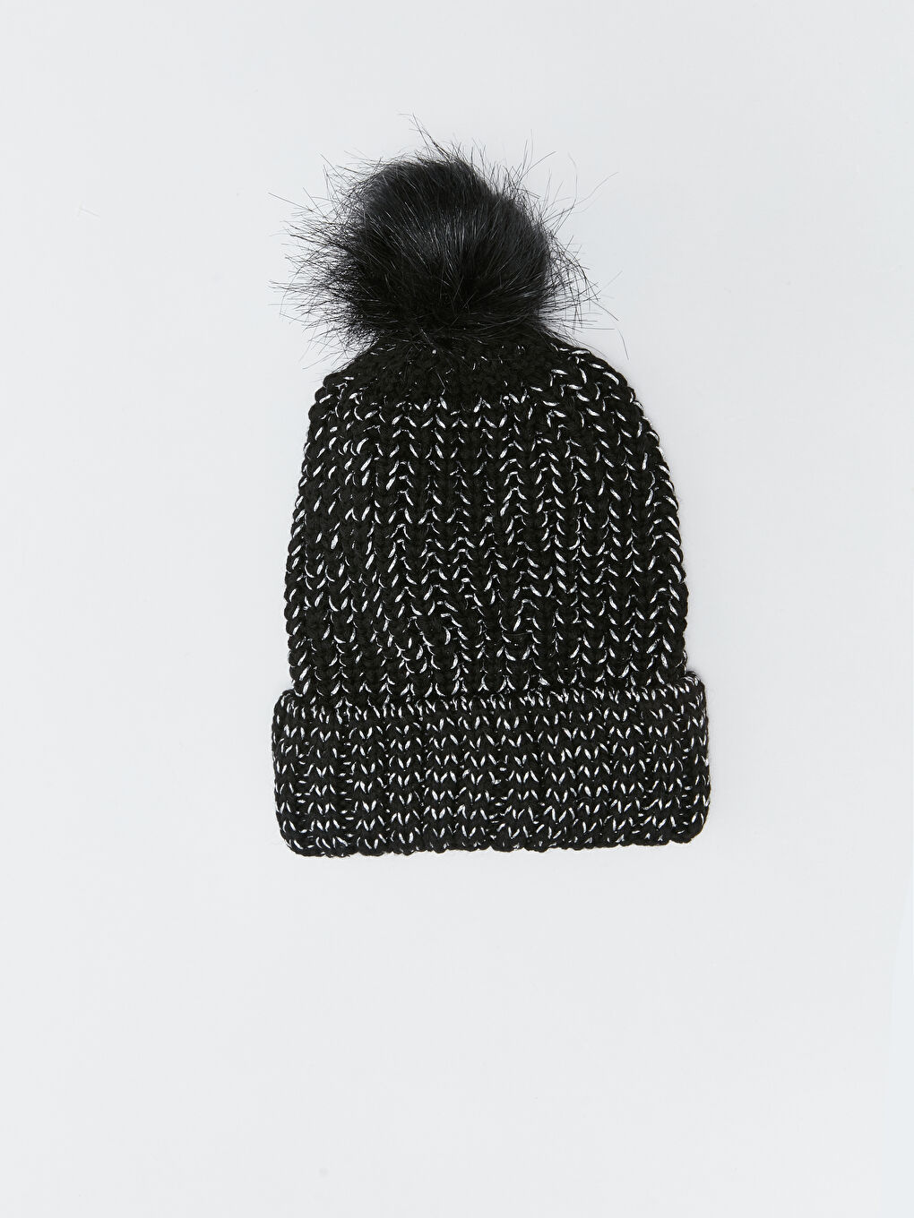 Siyah Ponponlu Kadın Bere-3