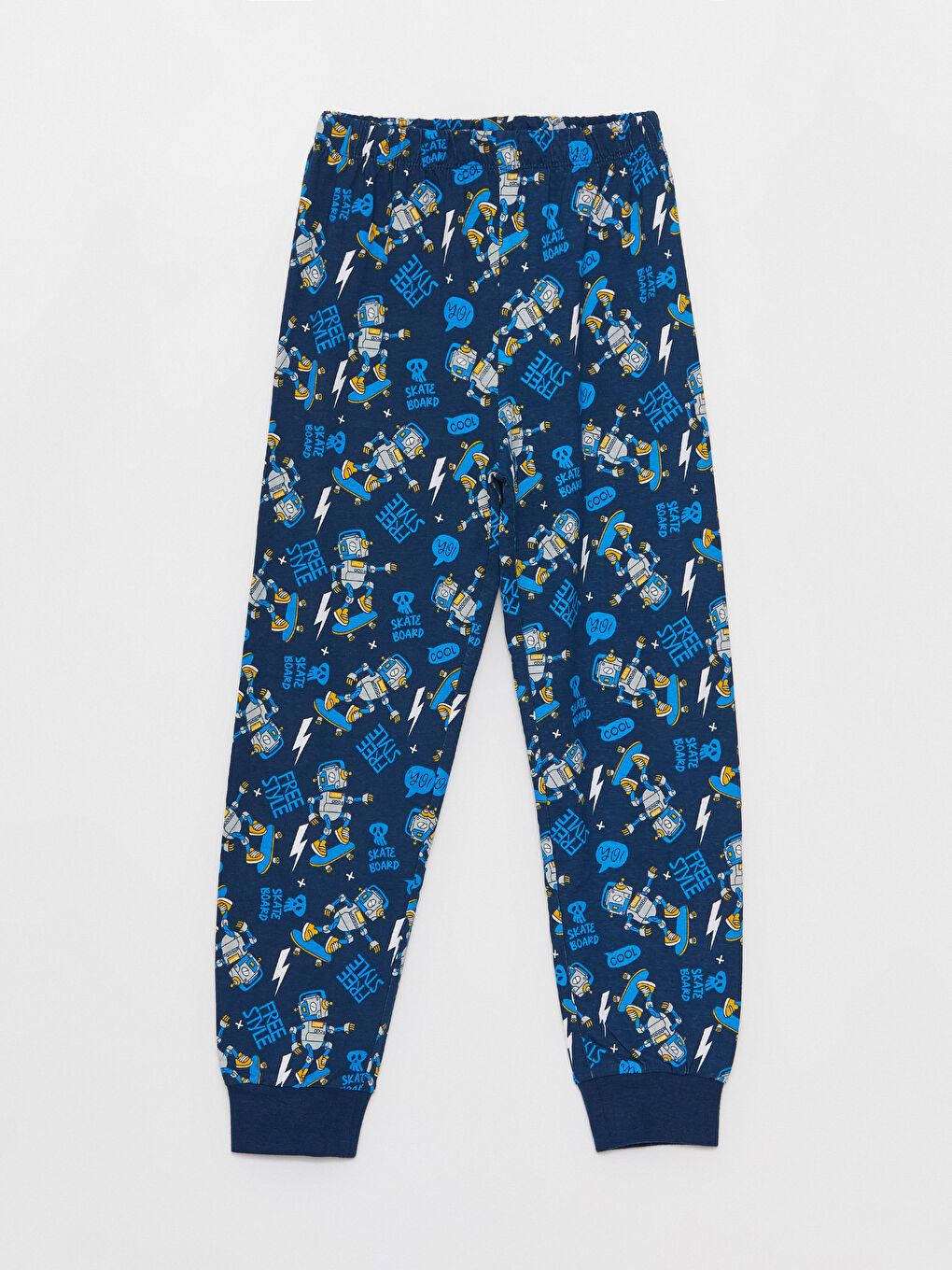 Crew Neck Printed Long Sleeve Boys' Pyjama Set-2