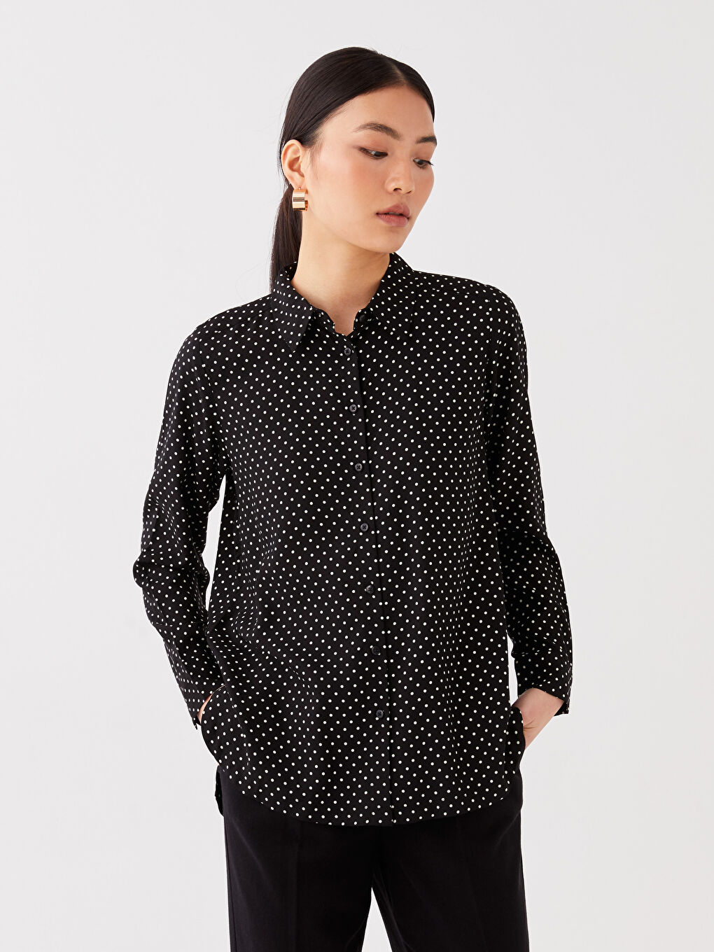 Chemise à Manches Longues Imprimée pour Femmes