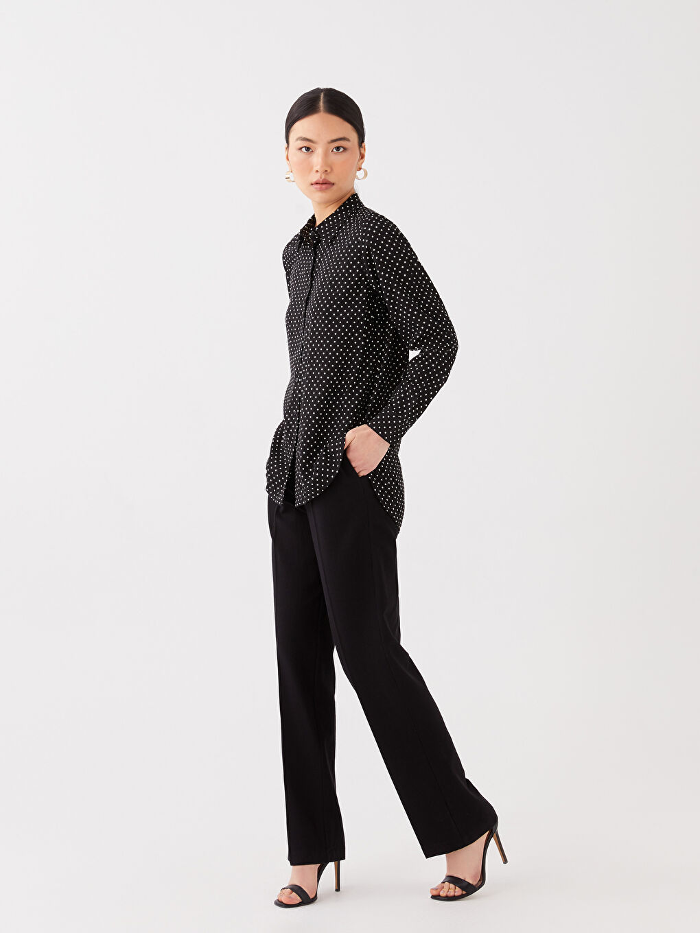 Chemise à Manches Longues Imprimée pour Femmes-1