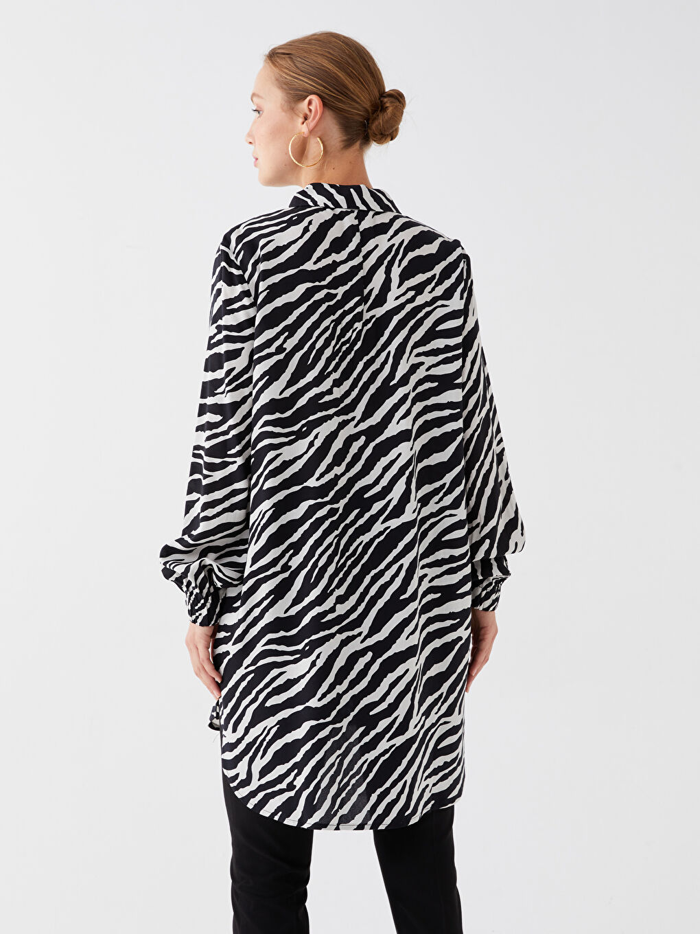 Patterned Women's Shirt Tunic-4