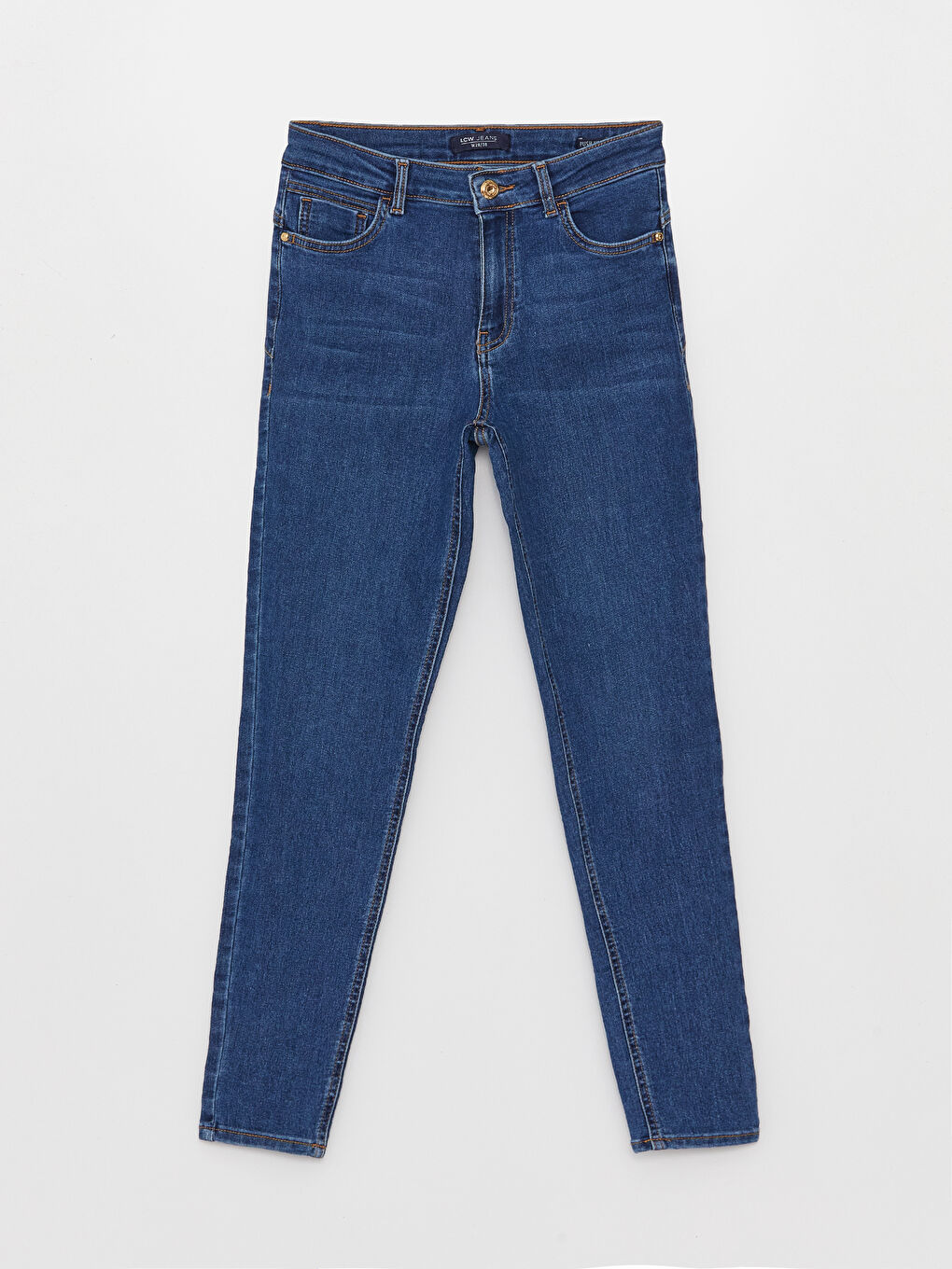 İndigo Yüksek Bel Push Up Kadın Jean Pantolon-5