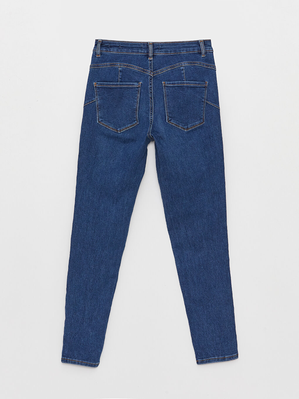 İndigo Yüksek Bel Push Up Kadın Jean Pantolon-6