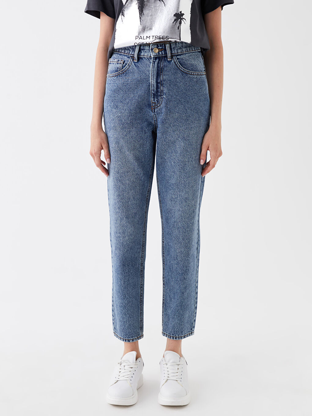 LCW Jeans جینزی کمر بەرز فیتی دایکانە بۆ ژنان -W38502Z8-507