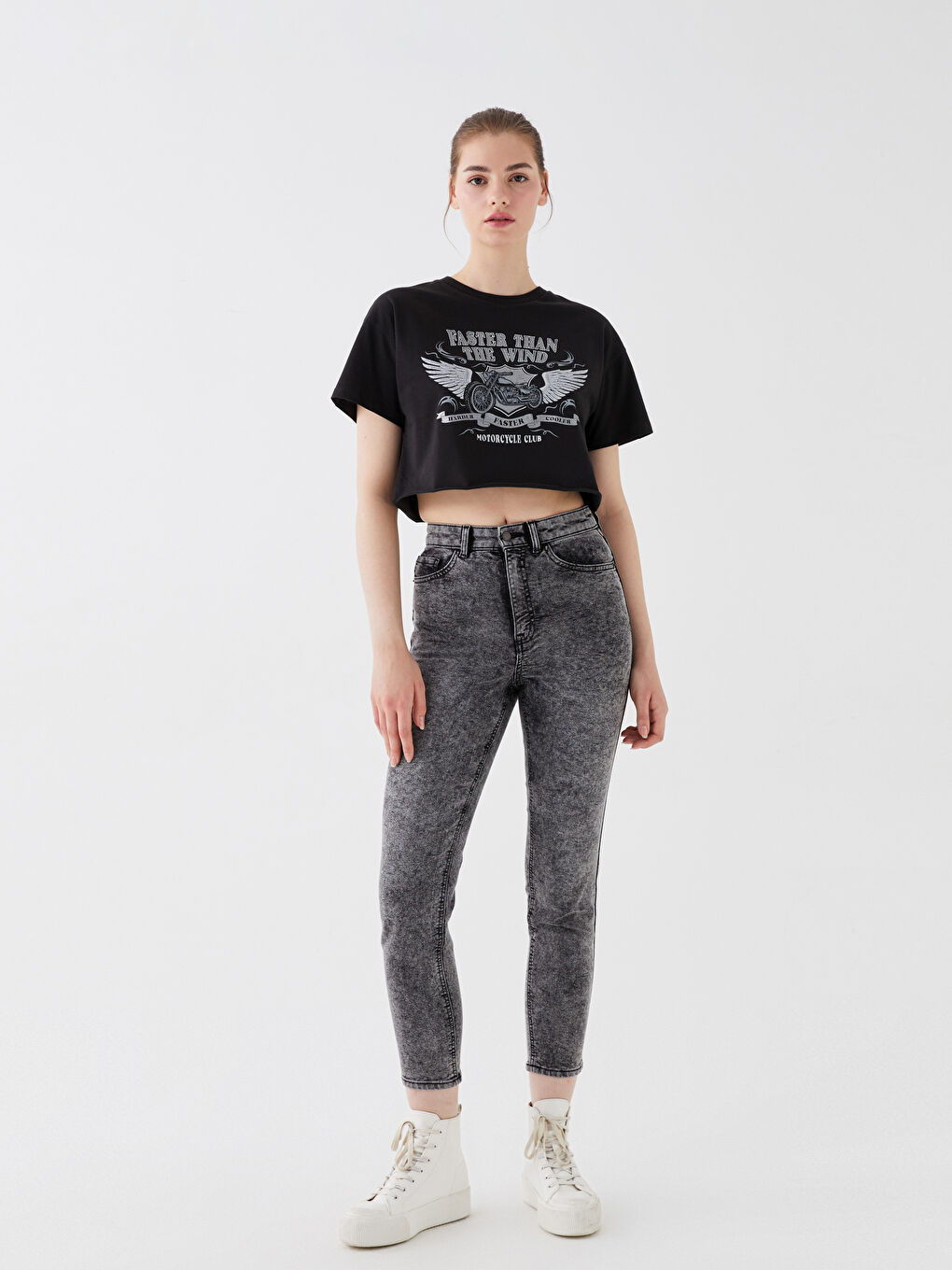 LCW Jeans جینزی ژنانی قاڵبی باریکی دایکانە -W38515Z8-327