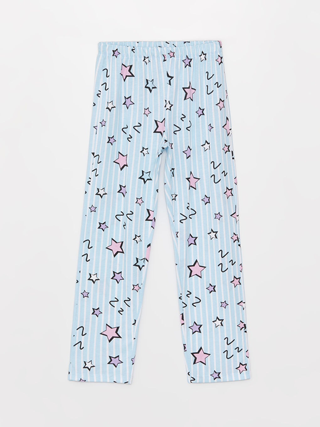 LCW Kids Crew Neck Printed Short Sleeve Girls' Pyjama Set