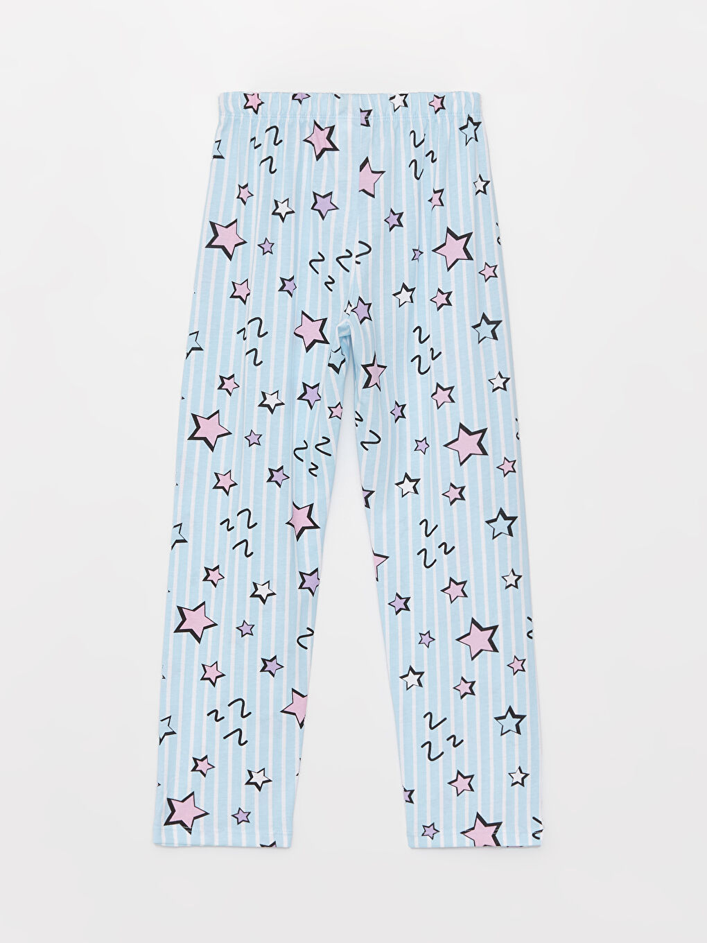 Pembe Bisiklet Yaka Baskılı Kısa Kollu Kız Çocuk Pijama Takımı-4