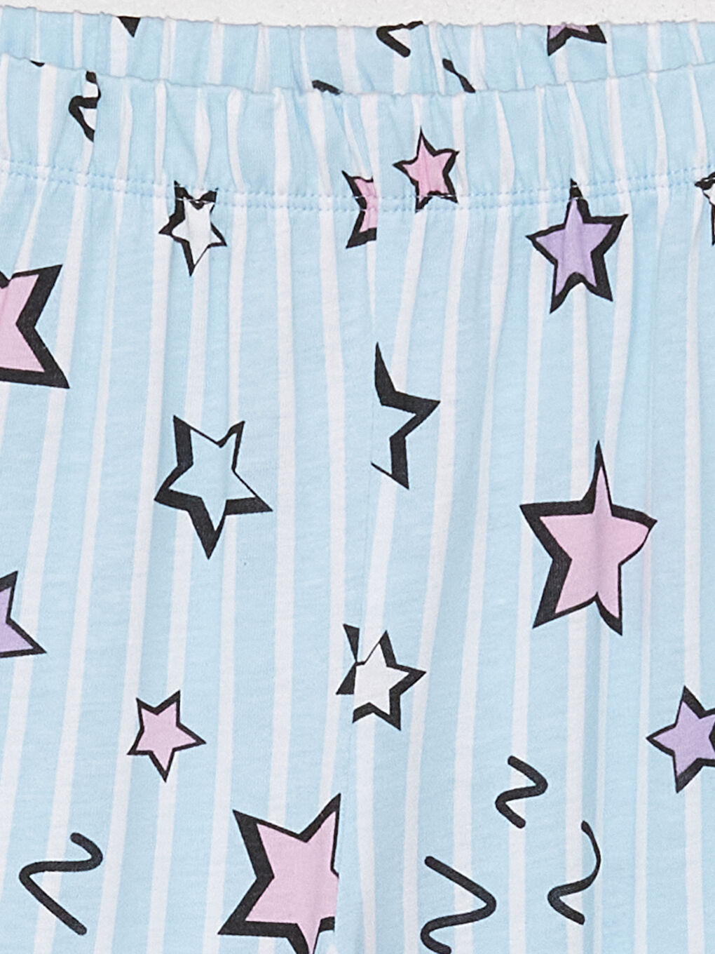 Pembe Bisiklet Yaka Baskılı Kısa Kollu Kız Çocuk Pijama Takımı-6