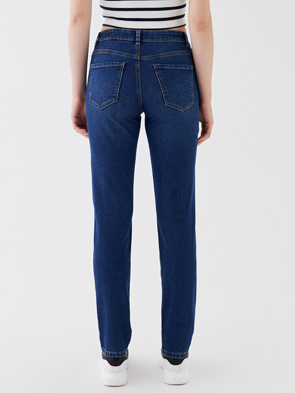 High Waisted Straight Fit Women's Jeans -W38544Z8-507