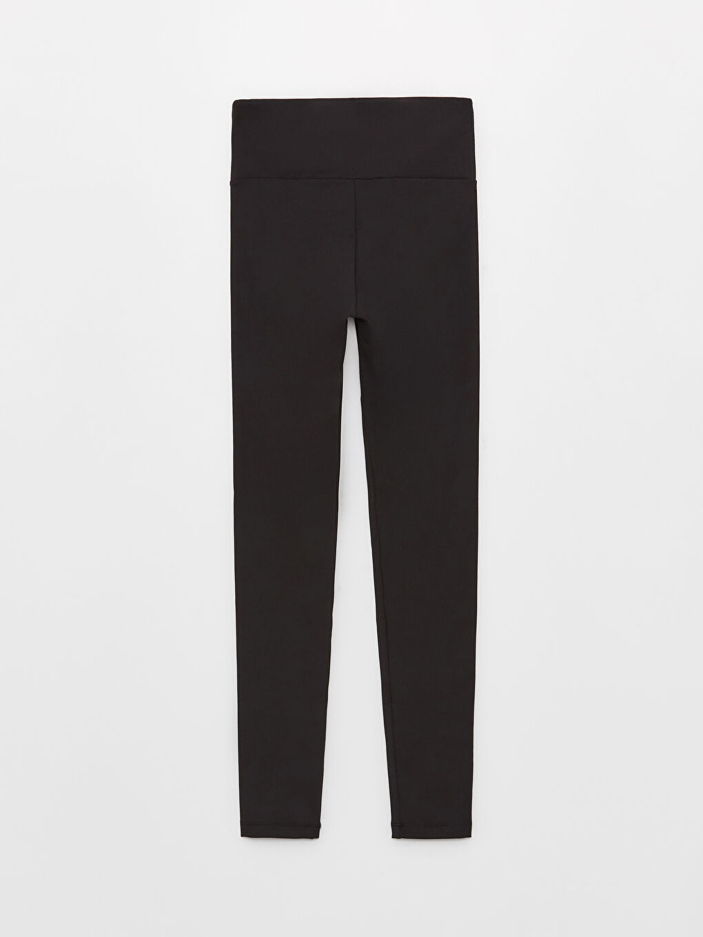 Elastic Waist Straight Interlock Women's Sports Leggings-6