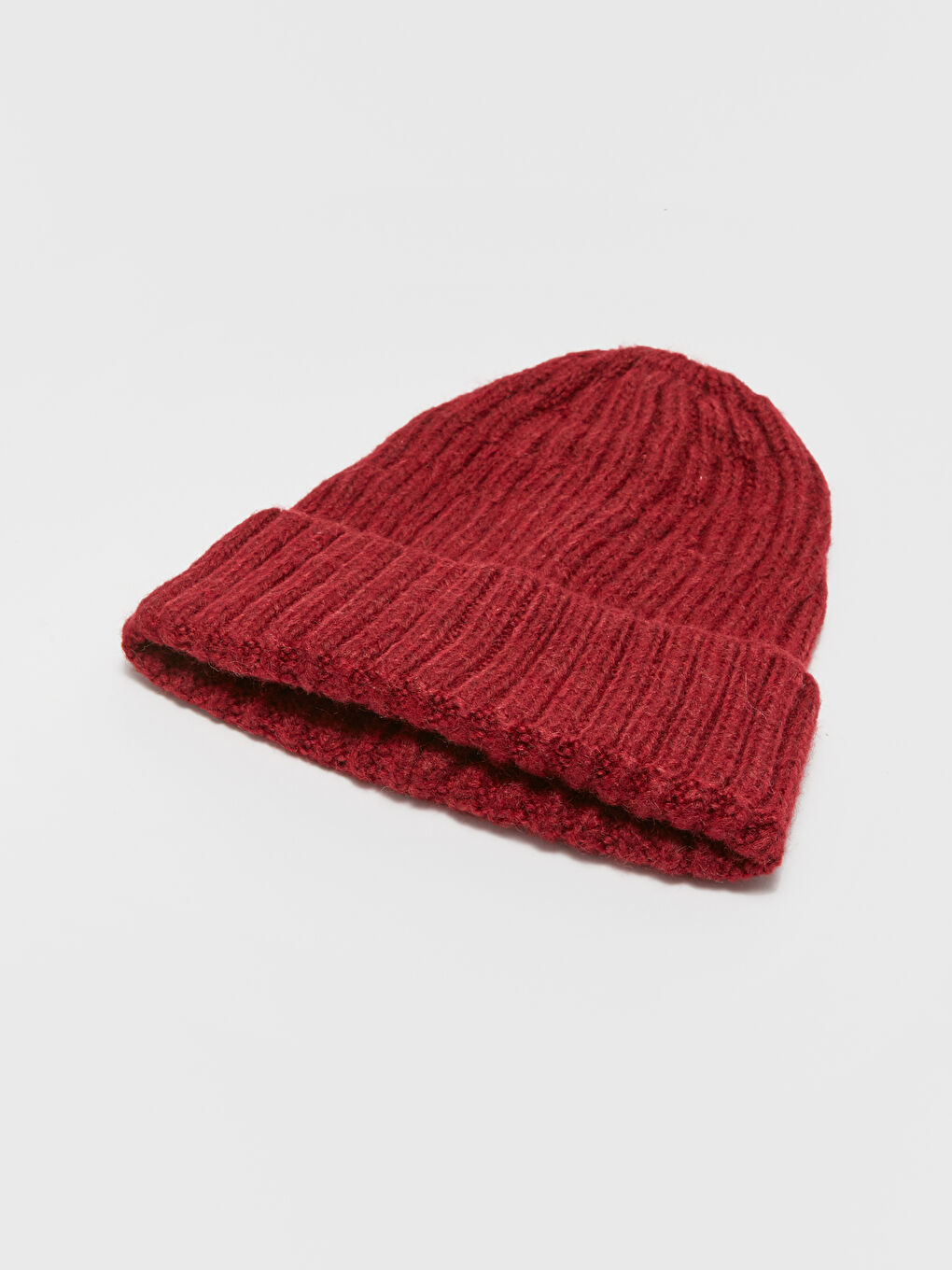 Bordo Kadın Triko Bere-5