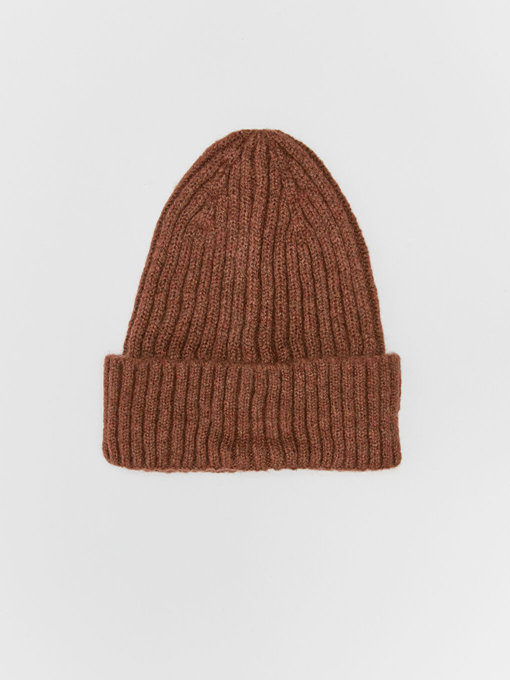 Kahverengi Kadın Triko Bere-4