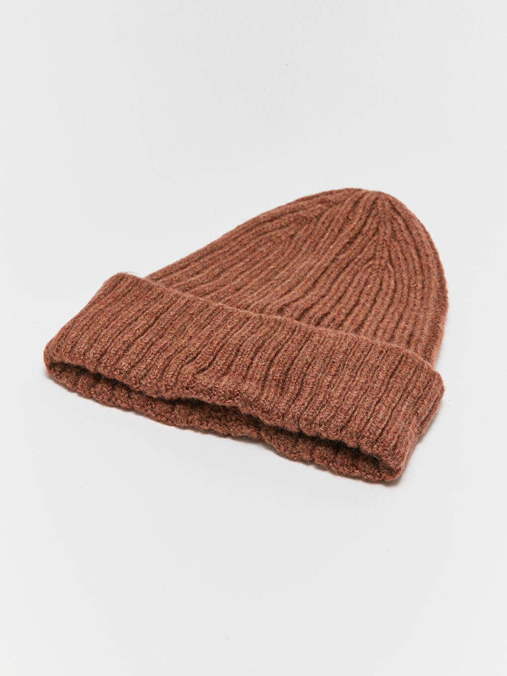 Kahverengi Kadın Triko Bere-5