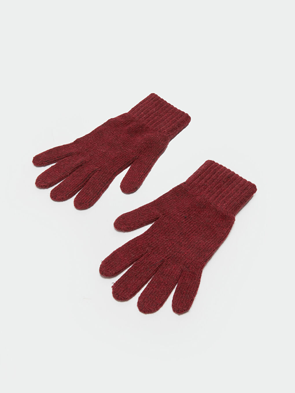 Bordo Kadın Triko Eldiven
