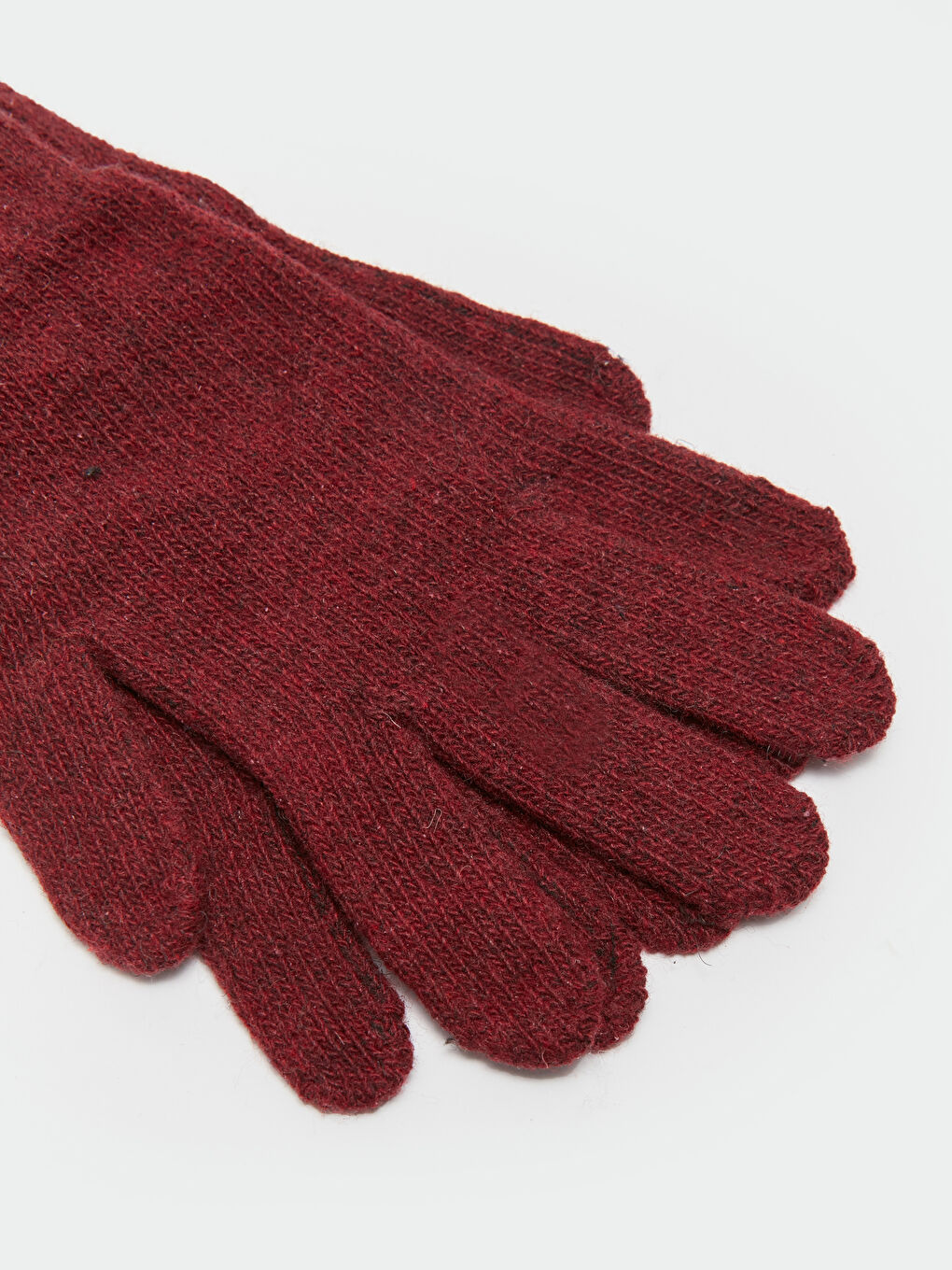 Bordo Kadın Triko Eldiven-2