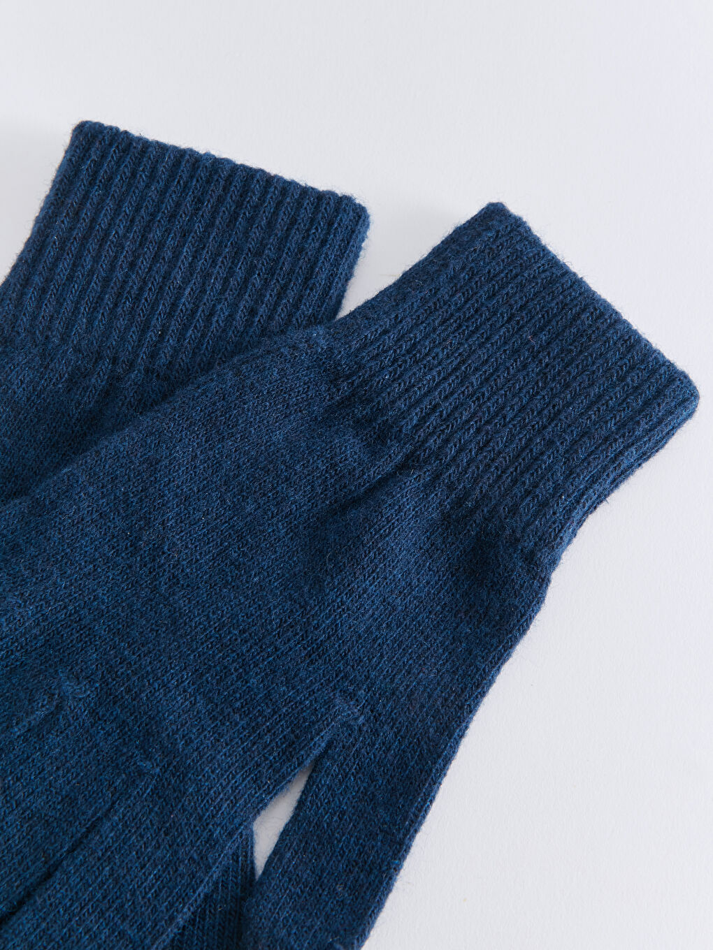 Lacivert Kadın Triko Eldiven-1