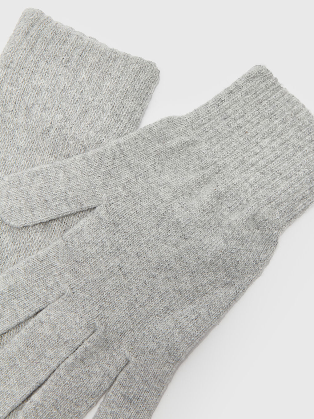 Gri Kadın Triko Eldiven-1
