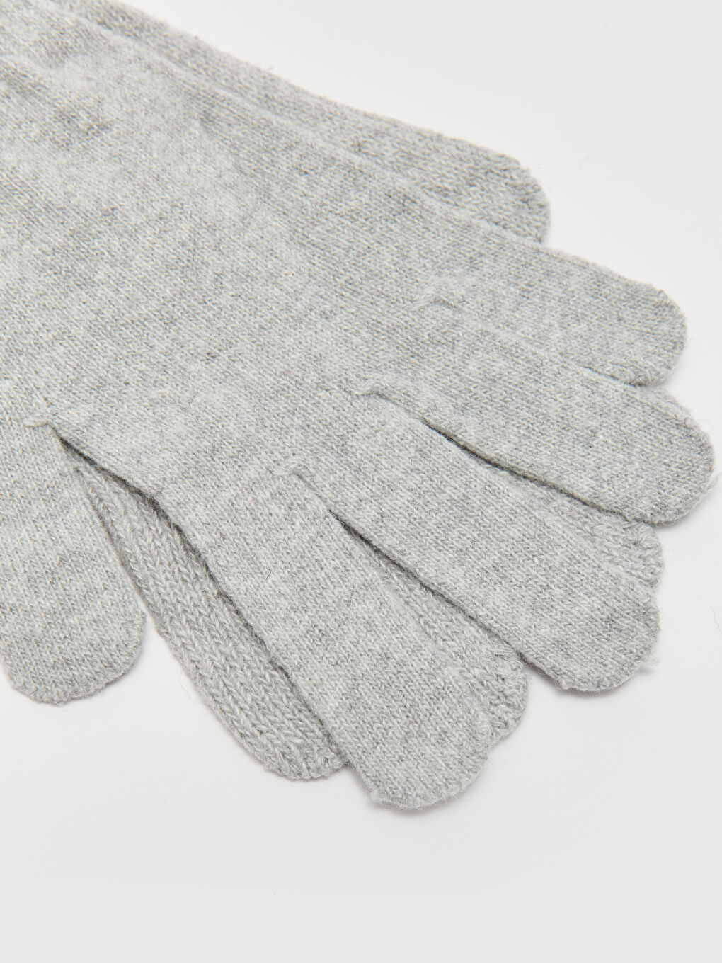 Gri Kadın Triko Eldiven-2