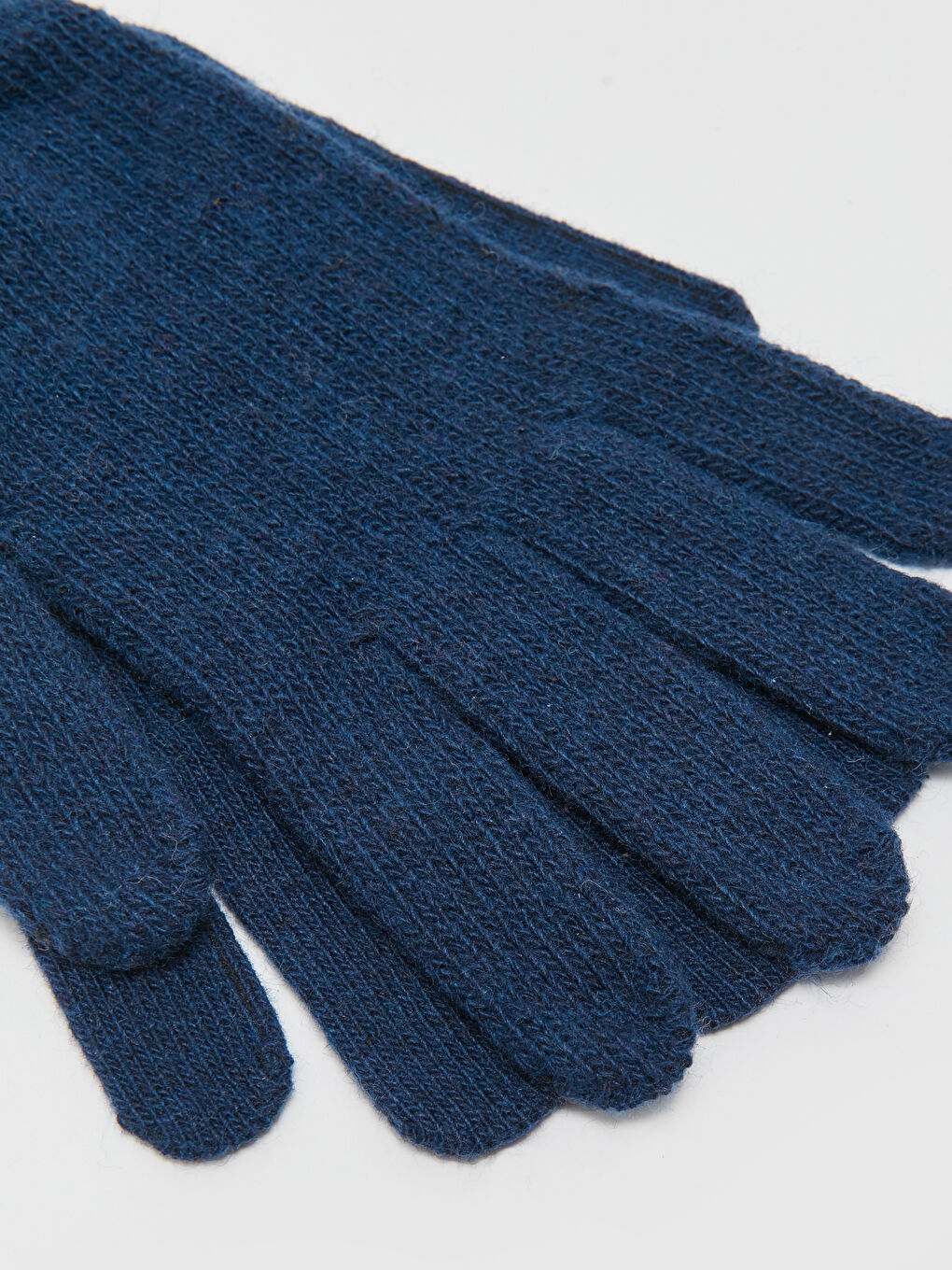 Lacivert Kadın Triko Eldiven-1