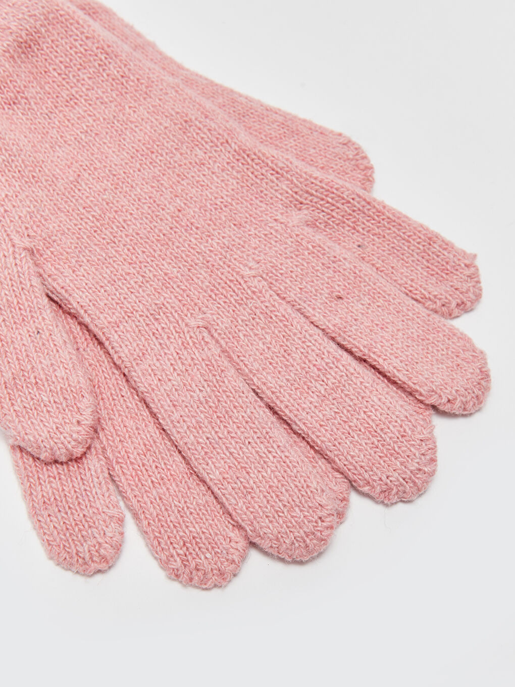 Pembe Kadın Triko Eldiven-1
