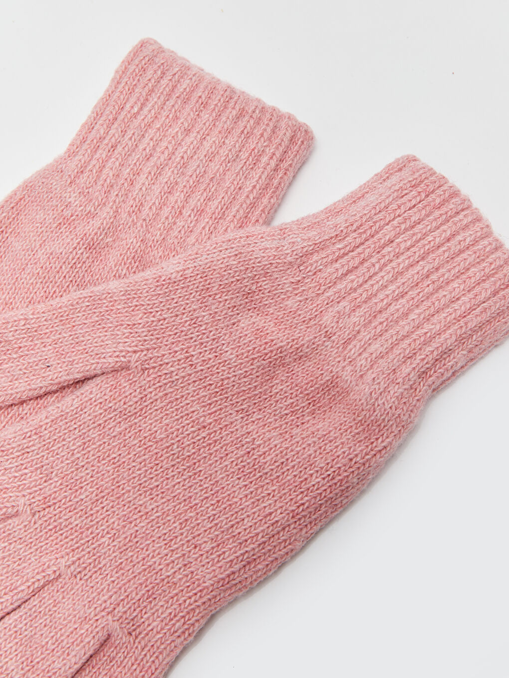 Pembe Kadın Triko Eldiven-2