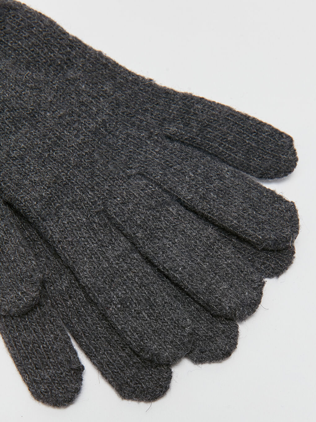 Antrasit Kadın Triko Eldiven-1