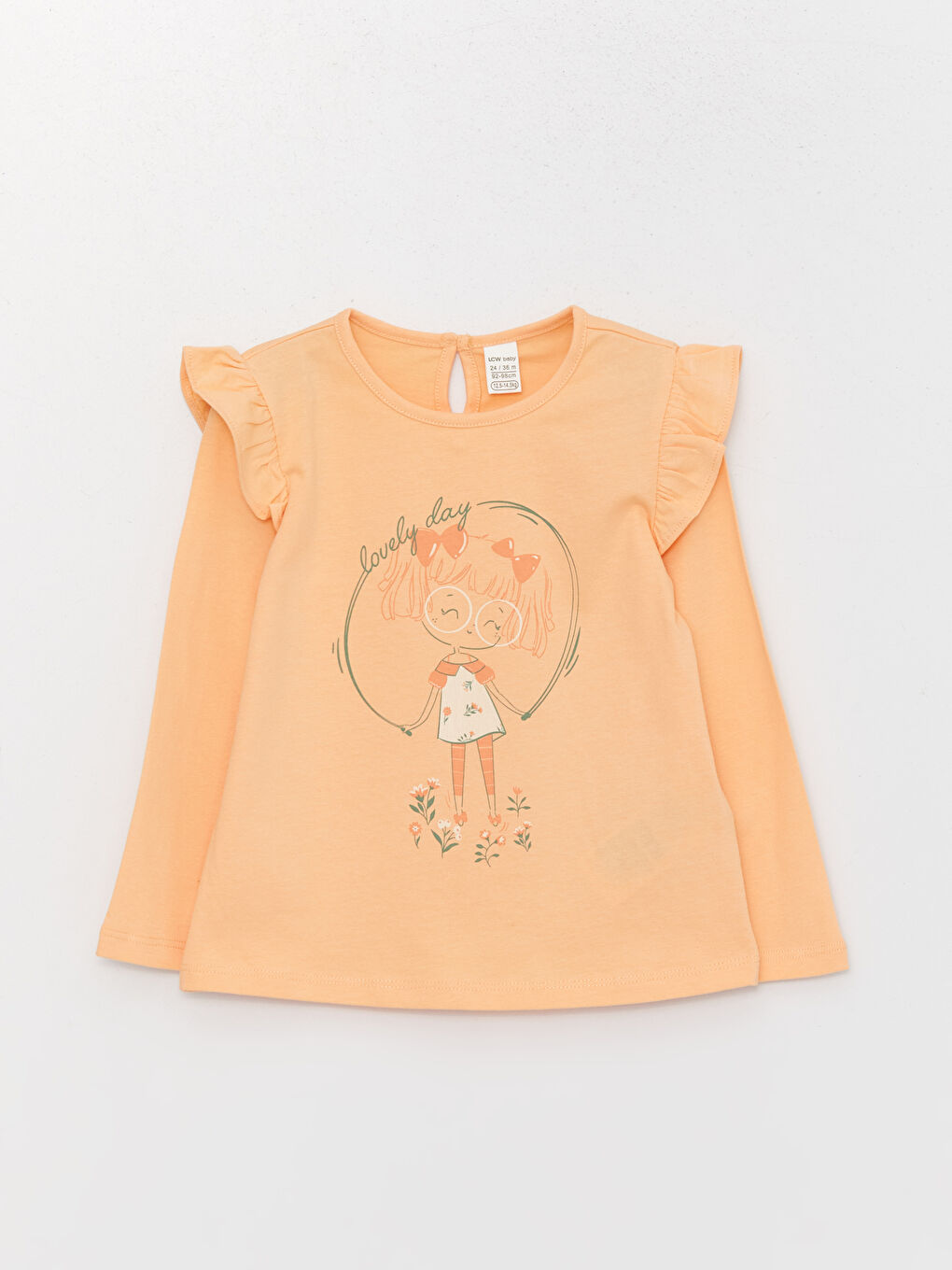 Футболка с круглым вырезом для малышек девочек, 2 упаковки-1