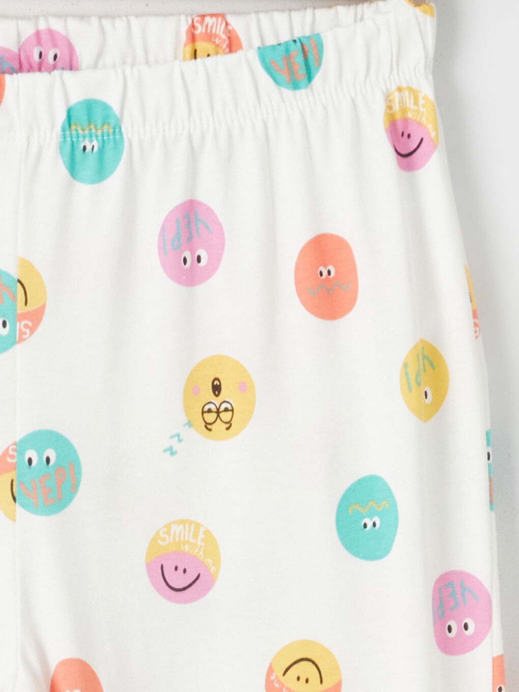 Ekru Gömlek Yaka Desenli Kadın Pijama Takımı-9