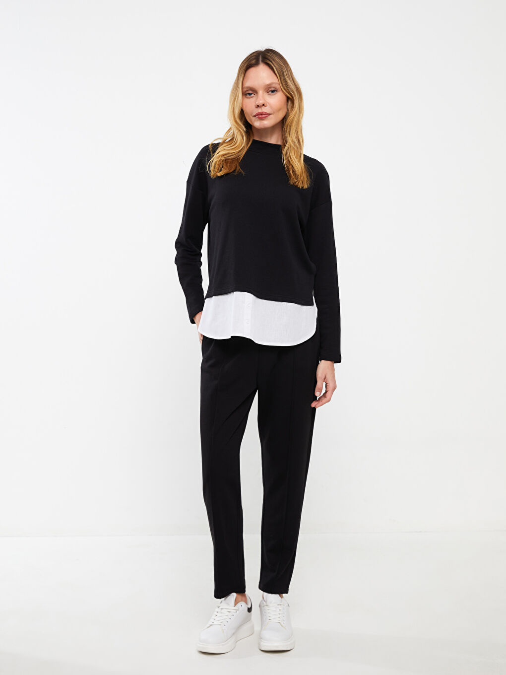 Pantaloni de trening simpli cu talie elastică pentru Femei