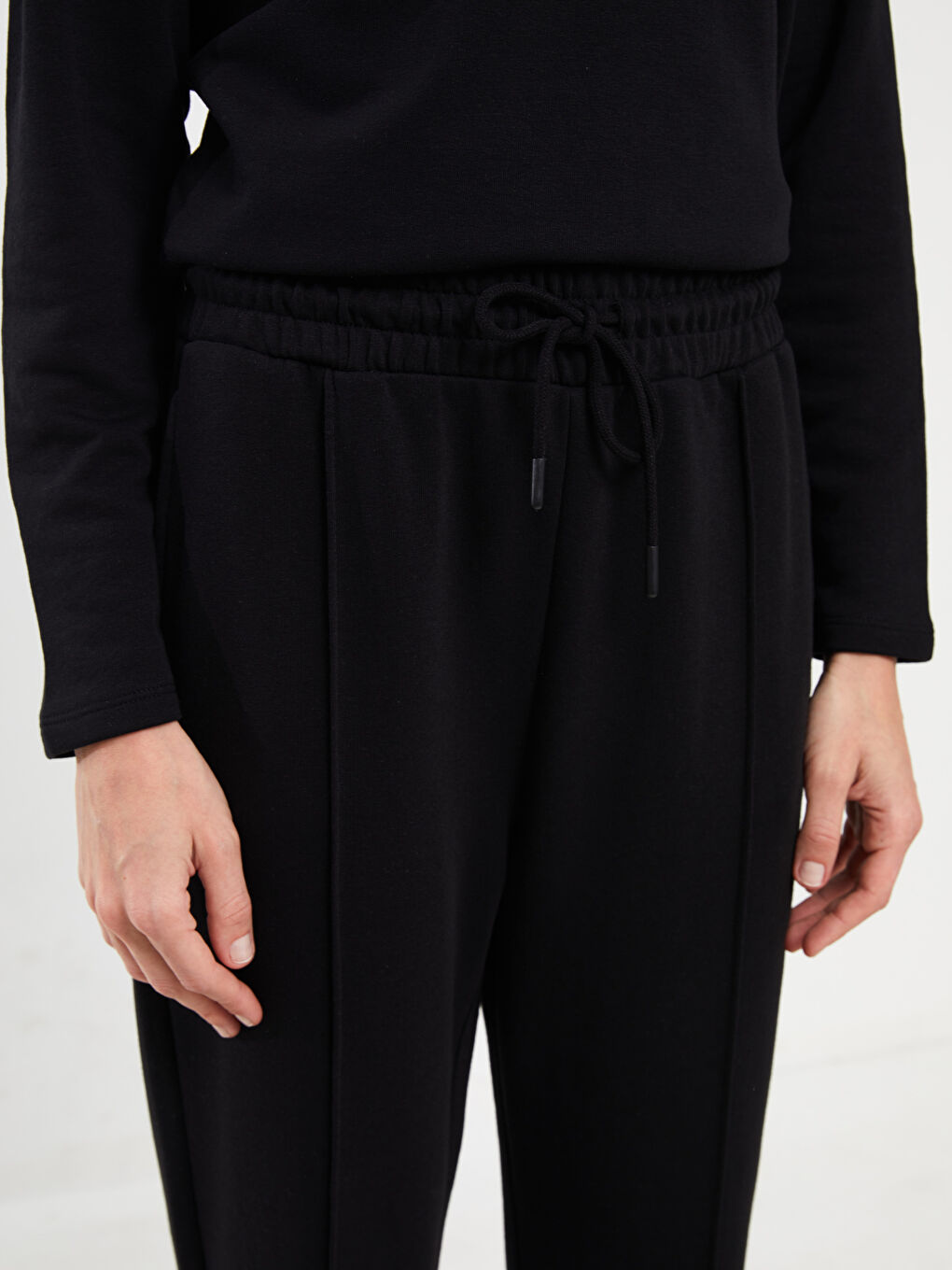 Pantaloni de trening simpli cu talie elastică pentru Femei-2