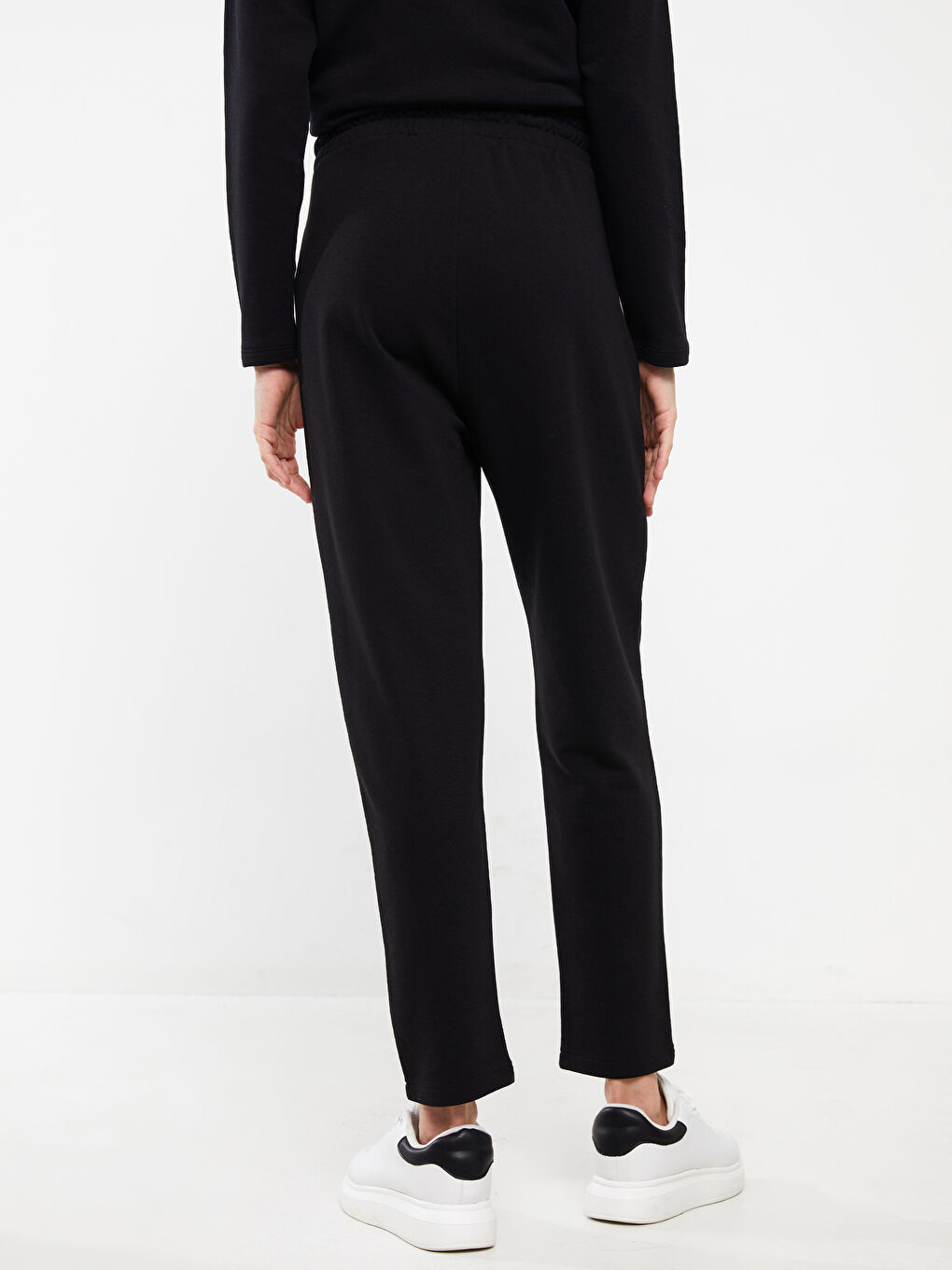 Pantaloni de trening simpli cu talie elastică pentru Femei-4