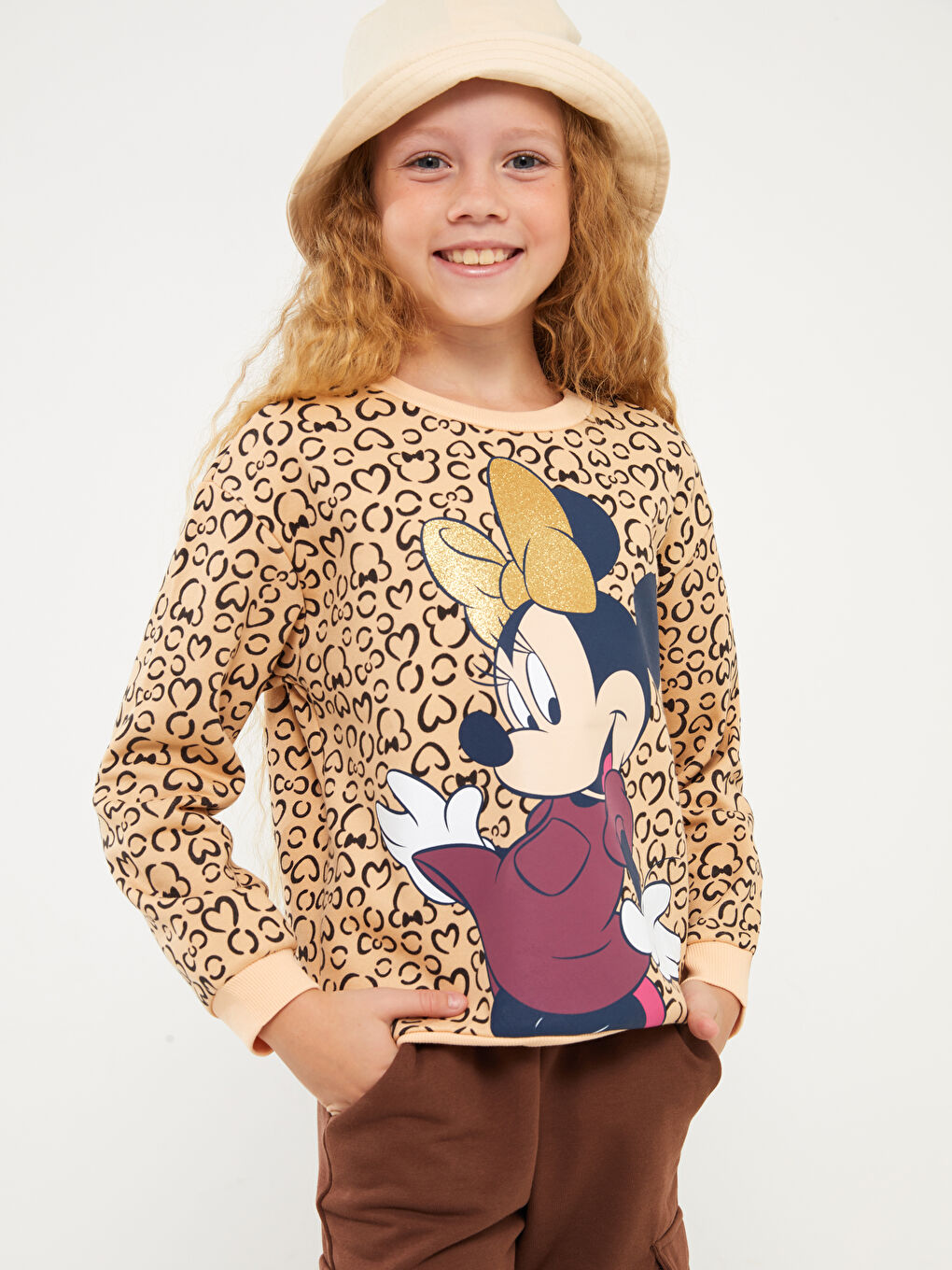 LCW Kids كنزة بأكمام طويلة بطبعة للبنات -W38662Z4-LQF
