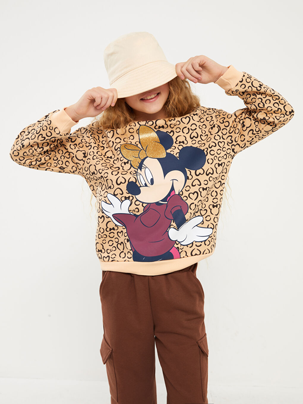 LCW Kids كنزة بأكمام طويلة بطبعة للبنات -W38662Z4-LQF
