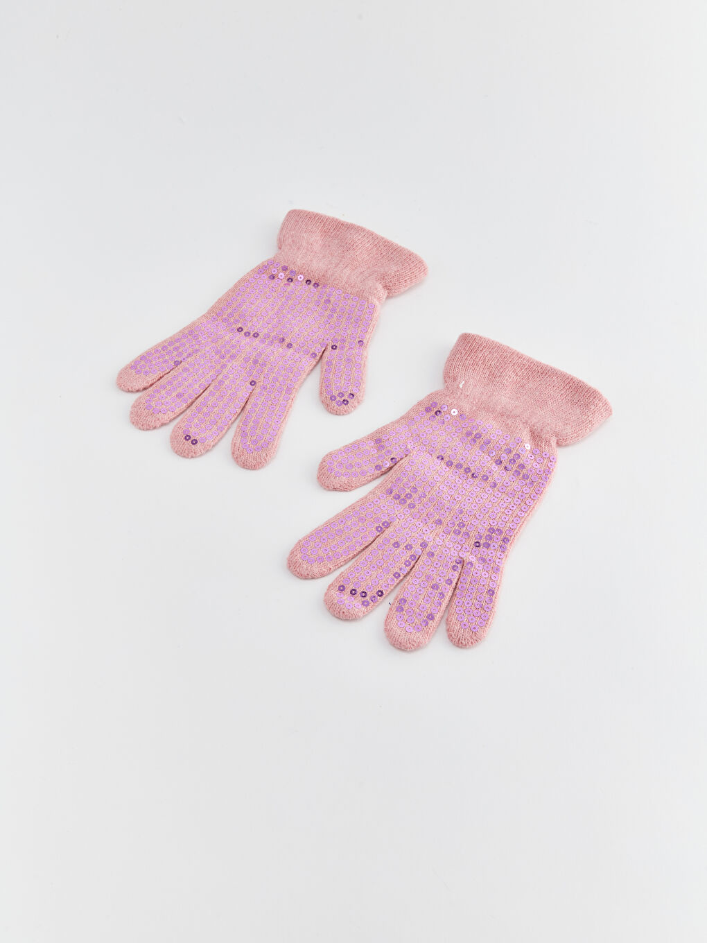 Pembe Baskılı Kadın Eldiven