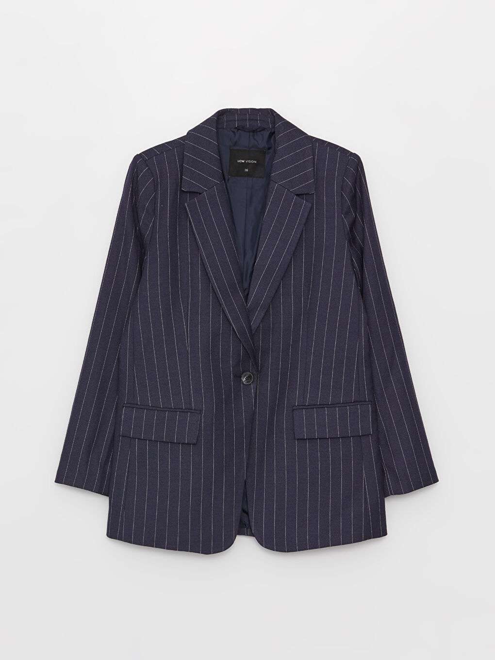 Striped Long Sleeve Women's Blazer Jacket-5