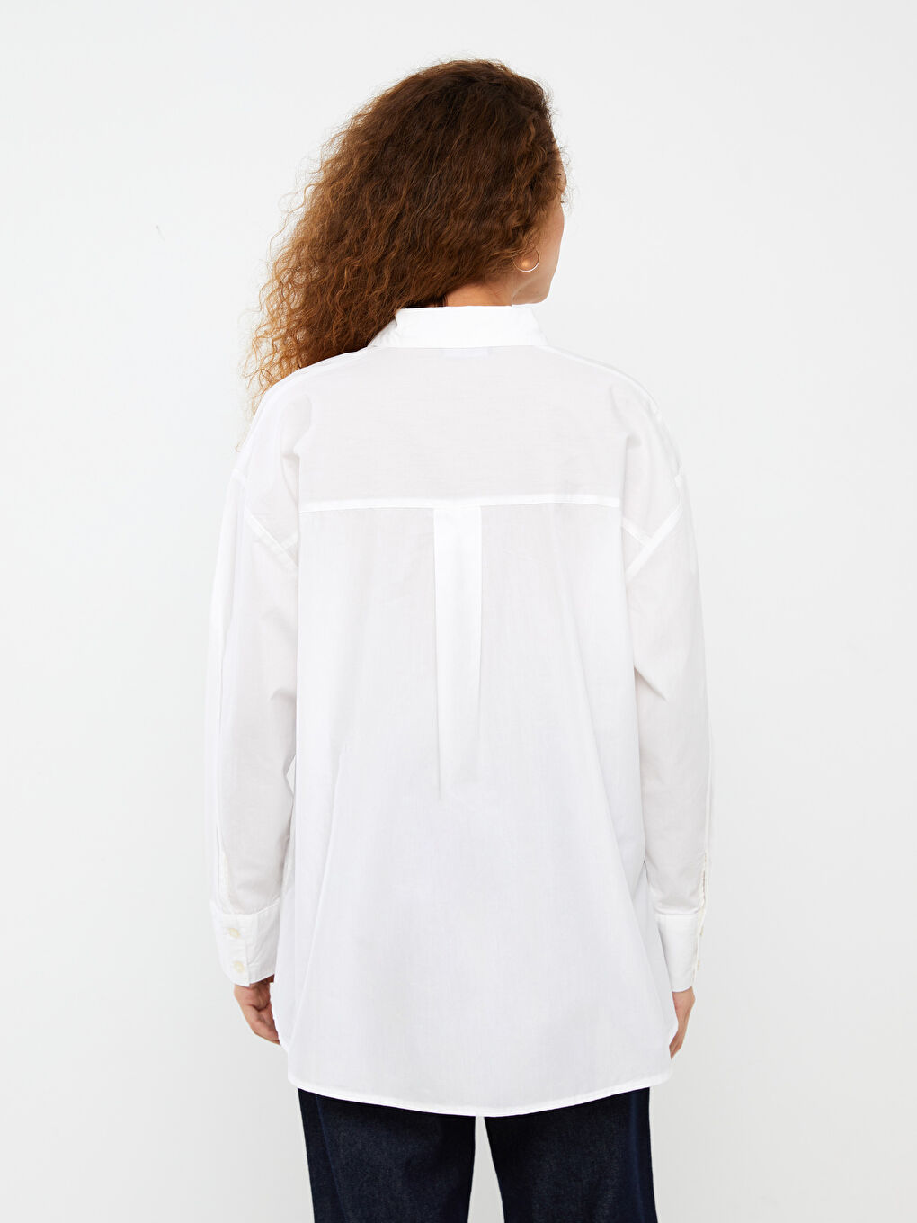 Oversize Poplin Women's Shirt-4