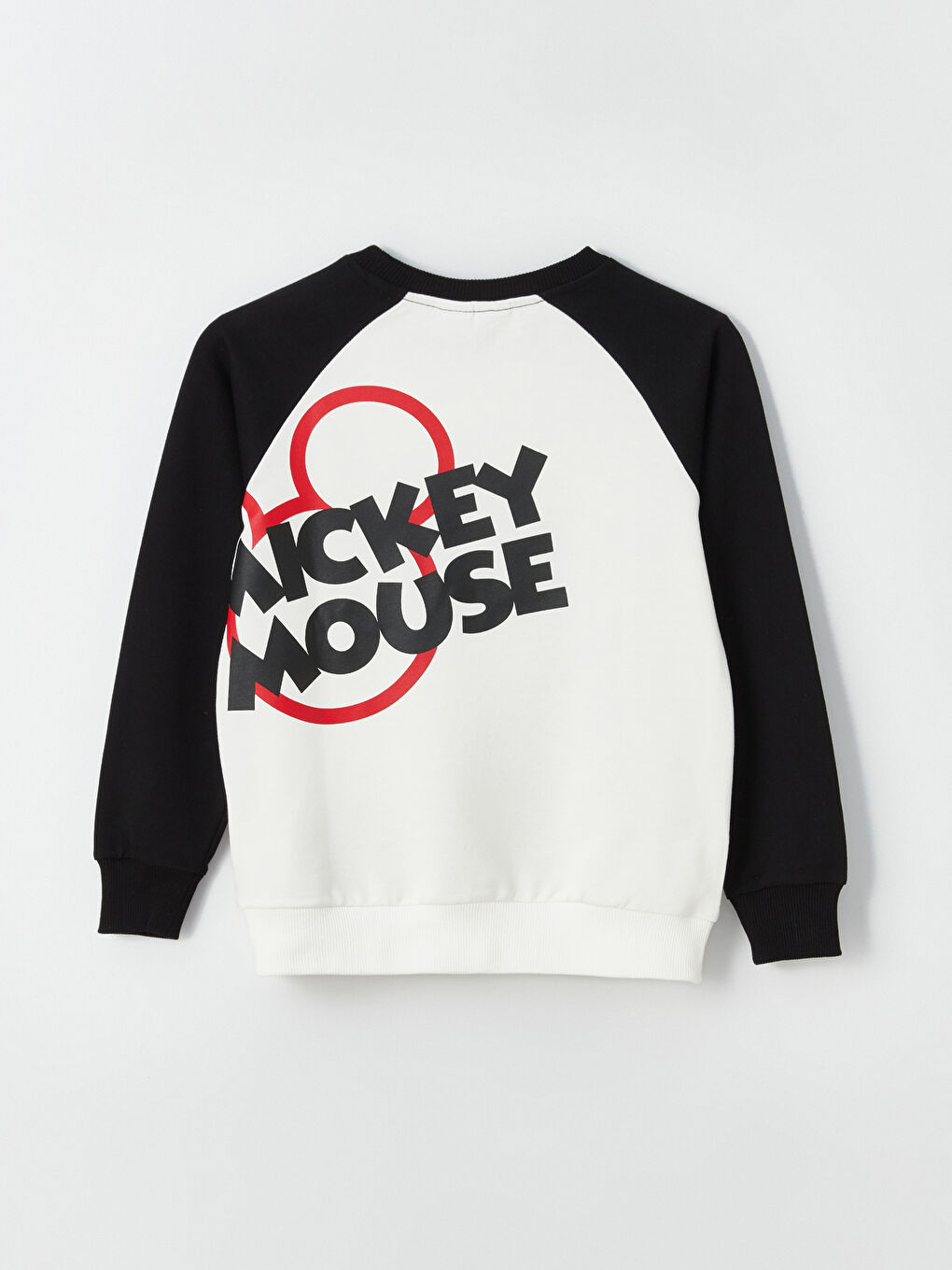 LCW Kids Ekru Bisiklet Yaka Mickey Mouse Baskılı Uzun Kollu Erkek Çocuk Sweatshirt - 3