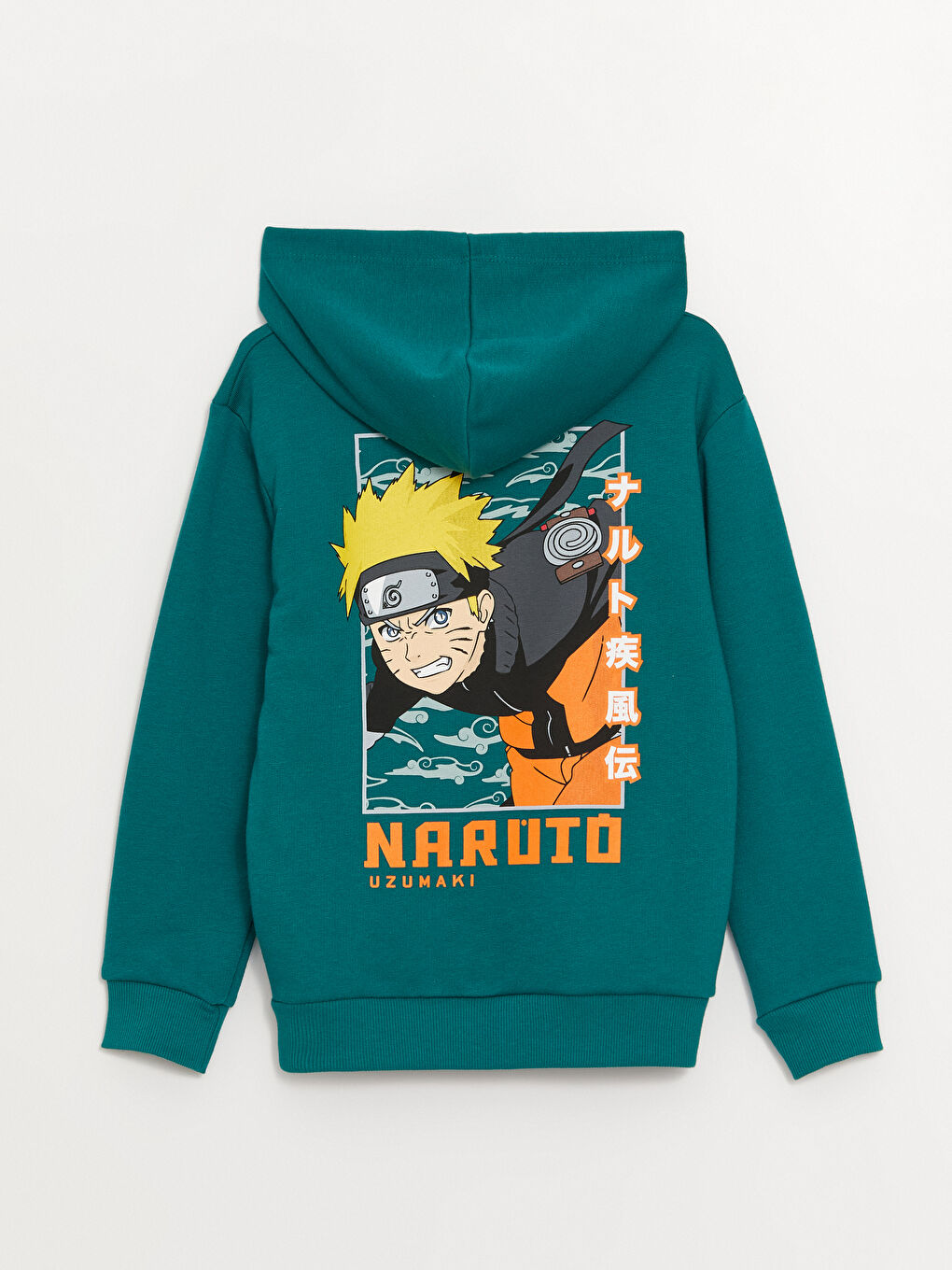 LCW Kids Orta Yeşil Naruto Baskılı Erkek Çocuk Hoodie - 2