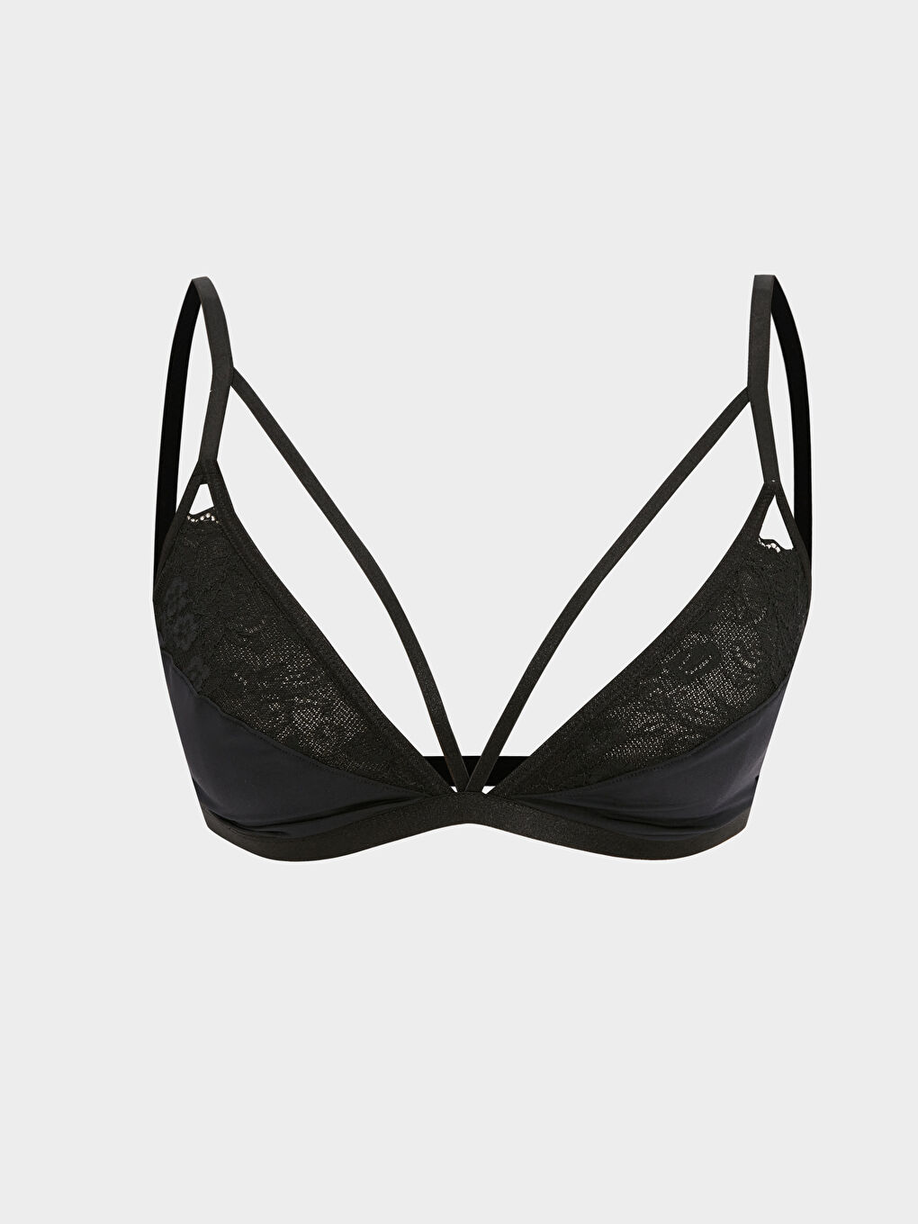 LCW DREAM Yeni Siyah Balensiz Dolgusuz Dantelli Bralet - 1