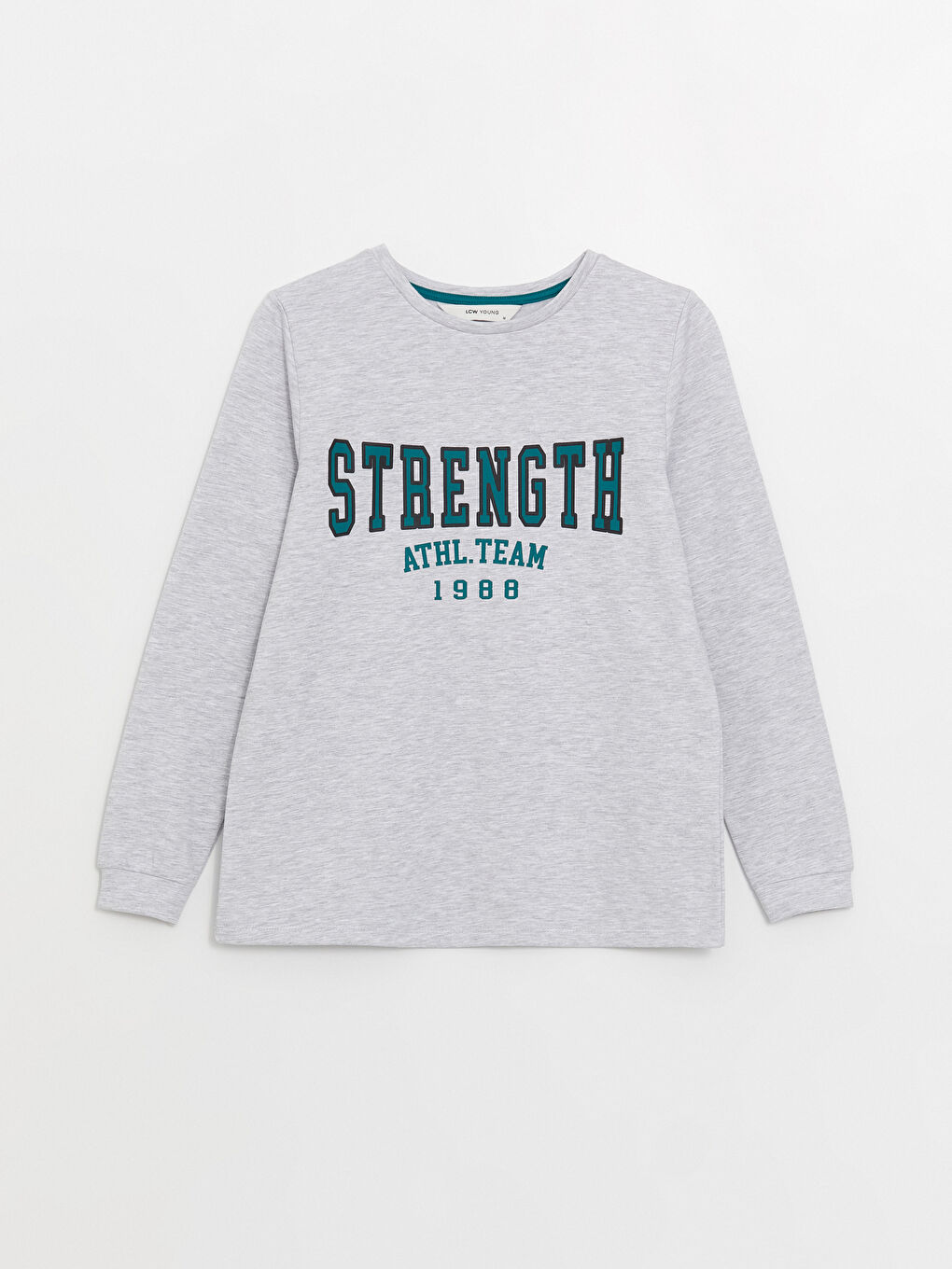 Yeşil Bisiklet Yaka Baskılı Uzun Kollu Kadın Pijama Takımı-5