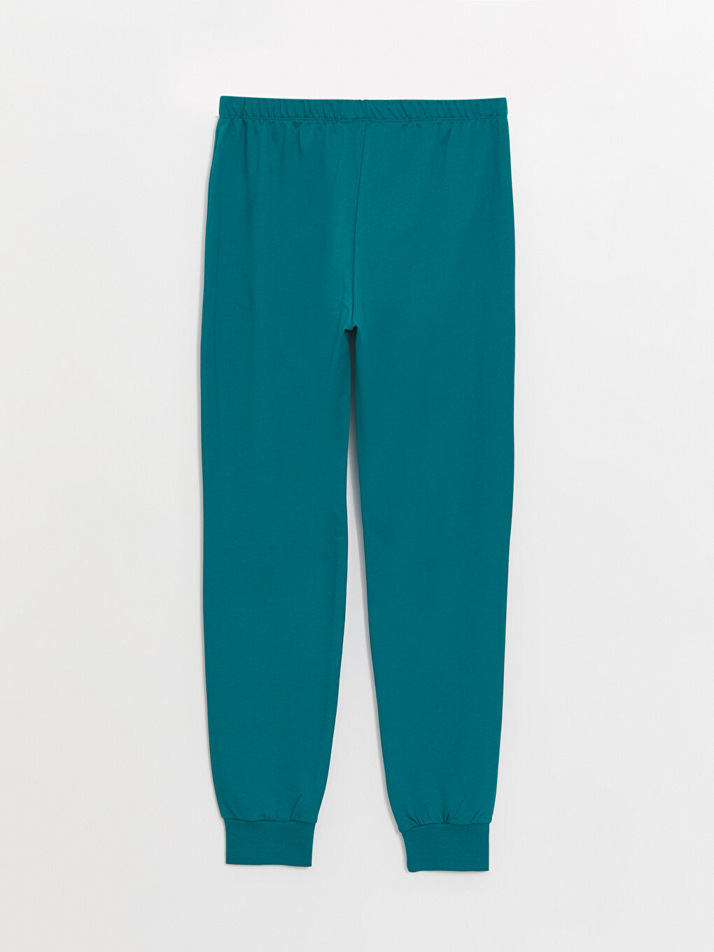 Yeşil Bisiklet Yaka Baskılı Uzun Kollu Kadın Pijama Takımı-9