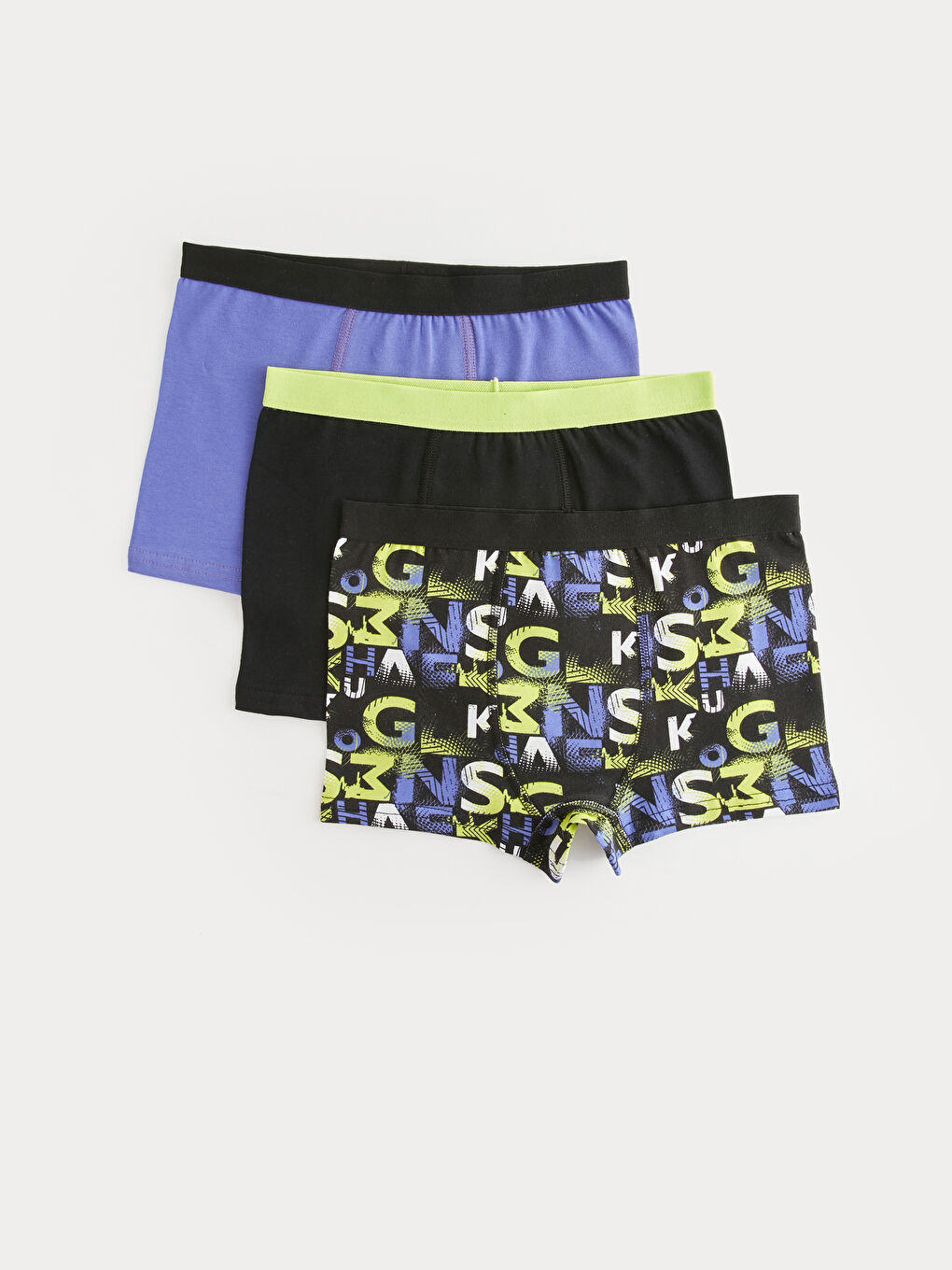 Printed Boys' Boxer Trunks 3-Pack -W38797Z4-LQJ - LC Waikiki