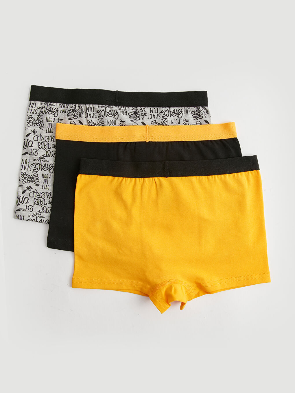 Gri Baskılı Erkek Çocuk Boxer 3'lü-1