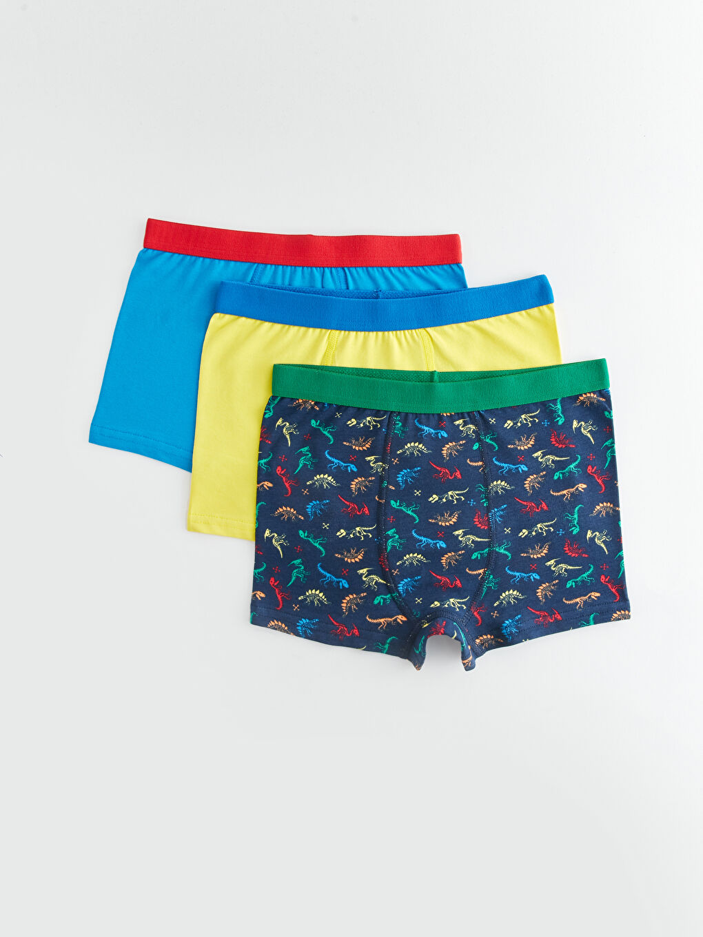 LCW Kids Lacivert Baskılı Pamuklu Erkek Çocuk Boxer 3'lü