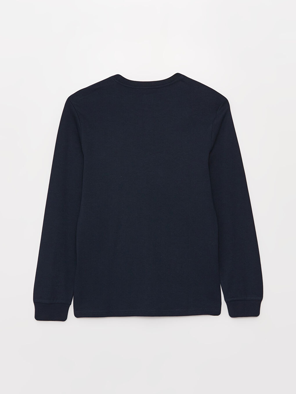 سويت شيرت كم طويل مطبوع بياقة دائرية للرجال-6